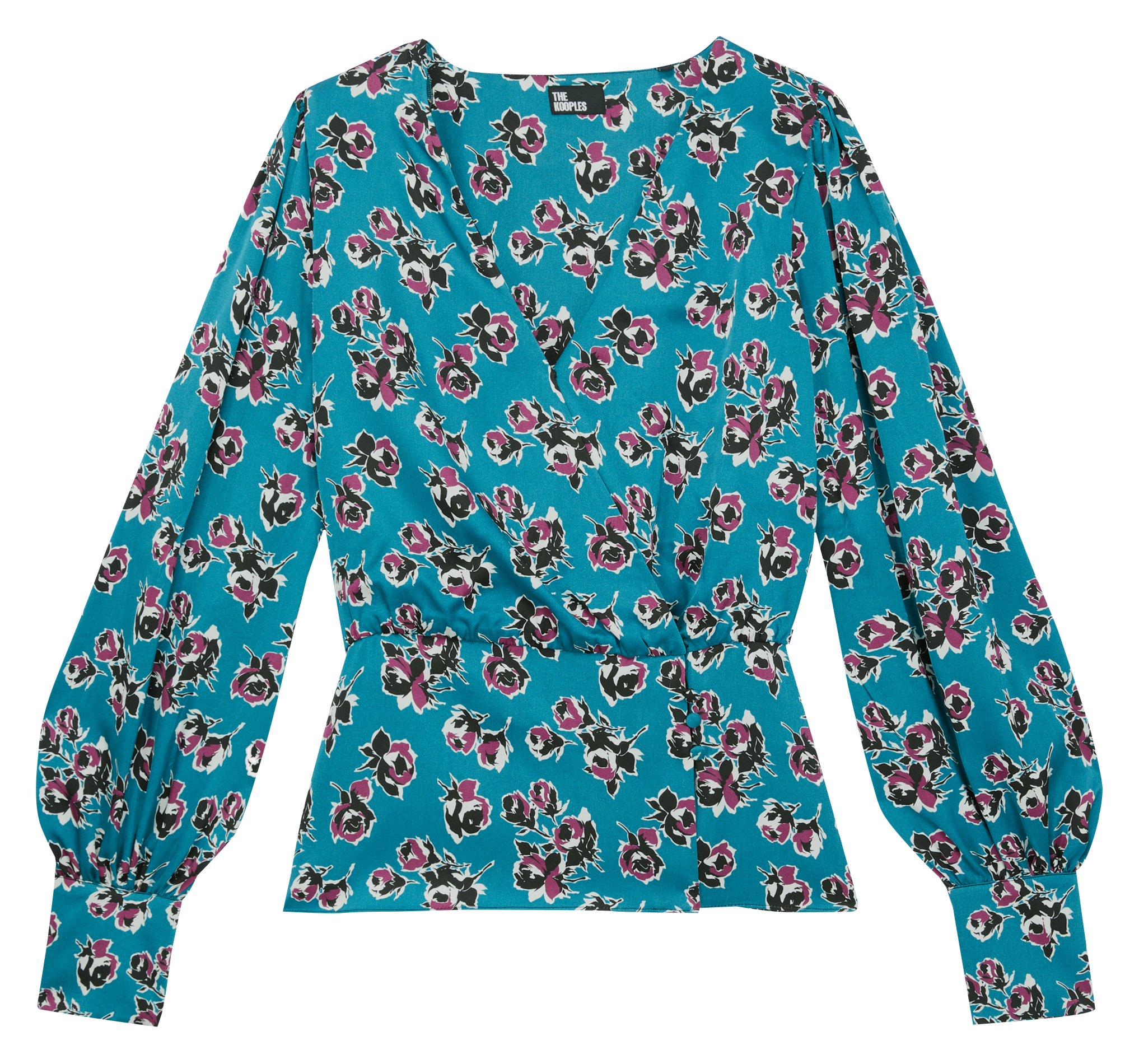 Flower-print wrap top THE KOOPLES Multicolored