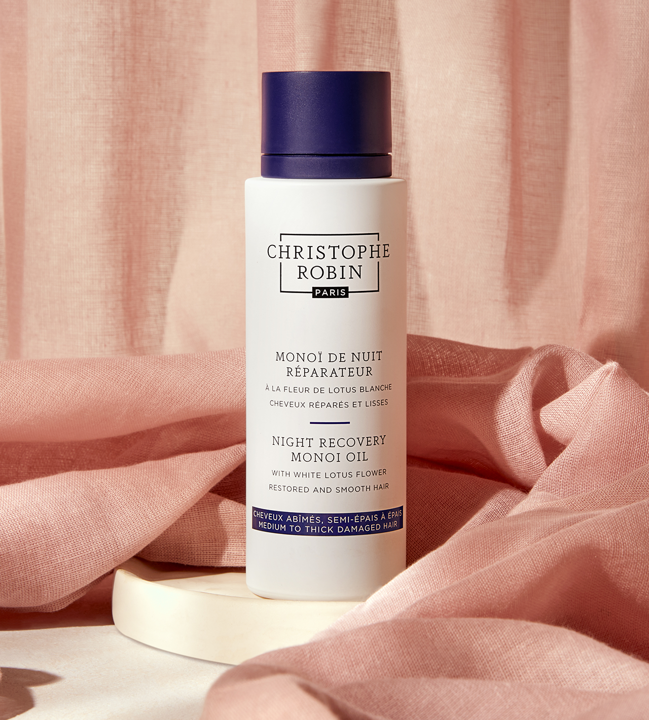 Monoï de nuit réparateur À la fleur de lotus blanche CHRISTOPHE ROBIN No color
