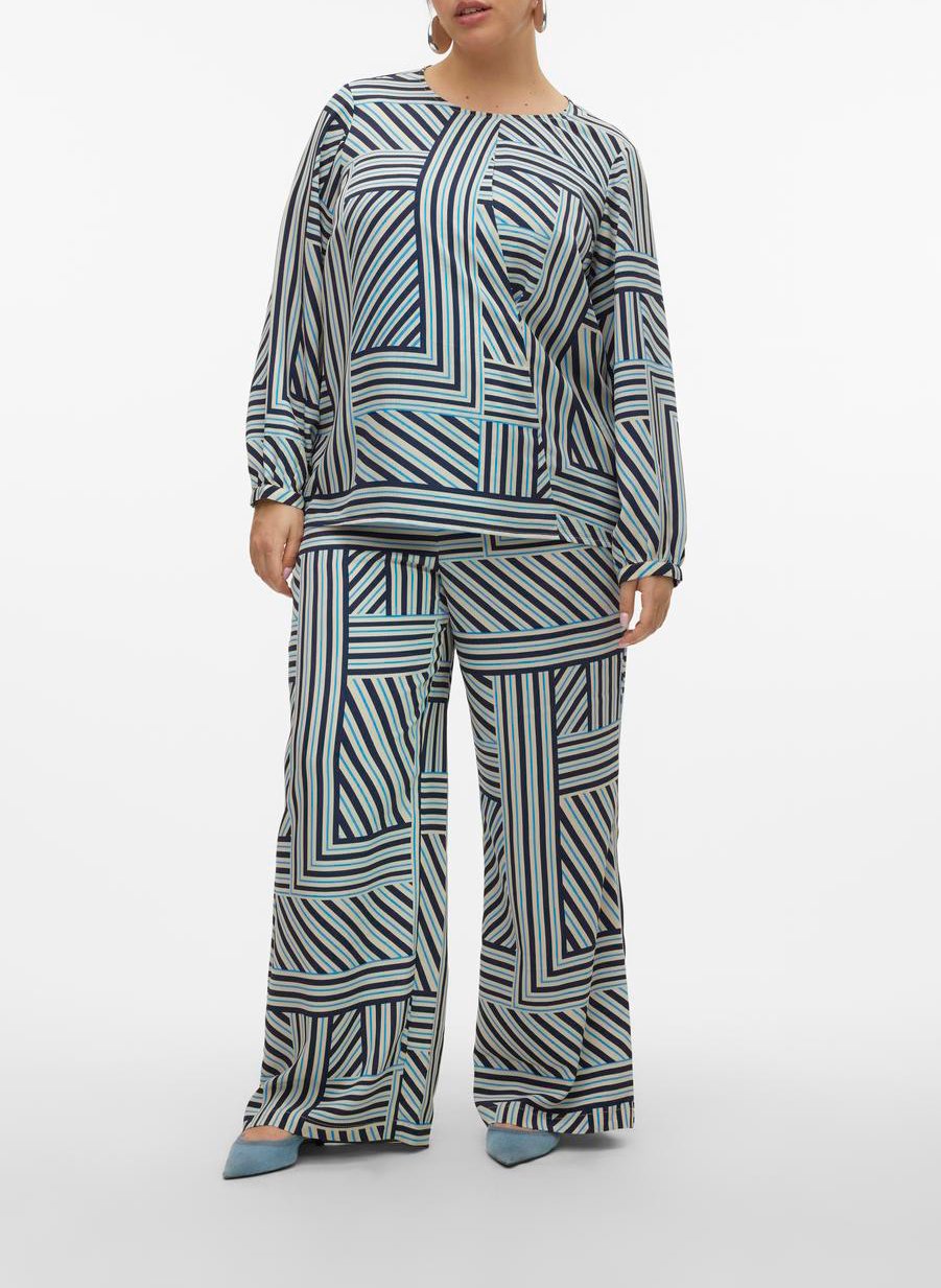 Straight printed blouse VERO MODA CURVE Multicolored