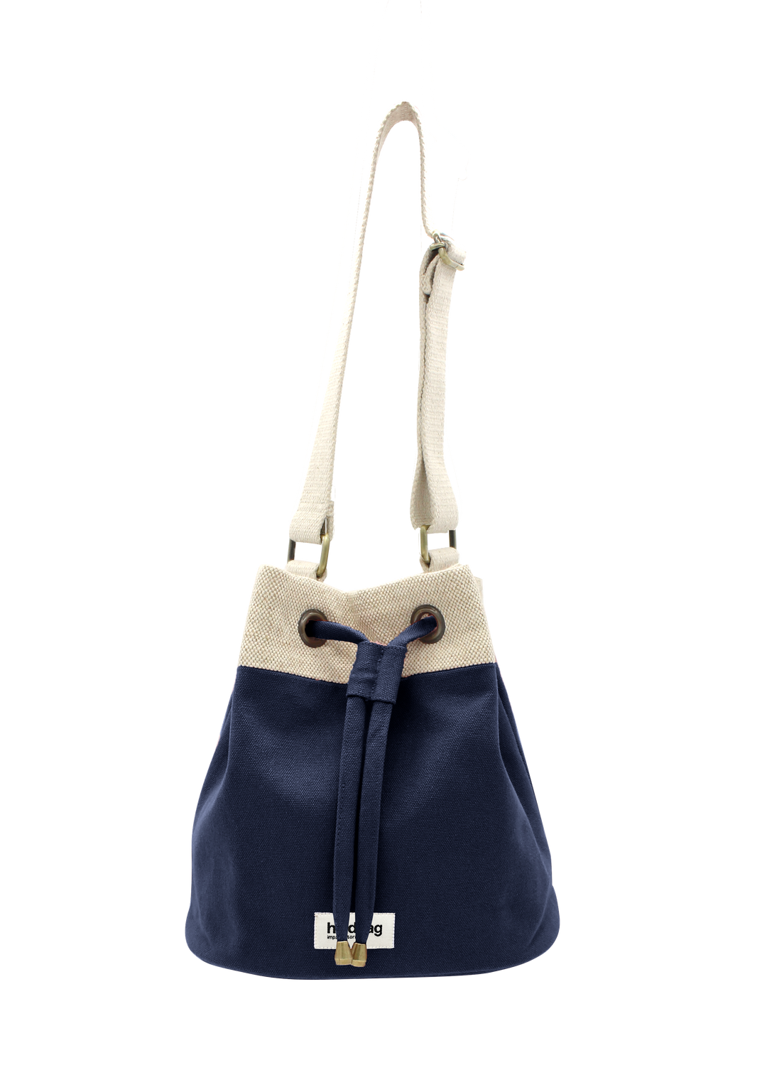 Cotton tote bag with studs HINDBAG Blue