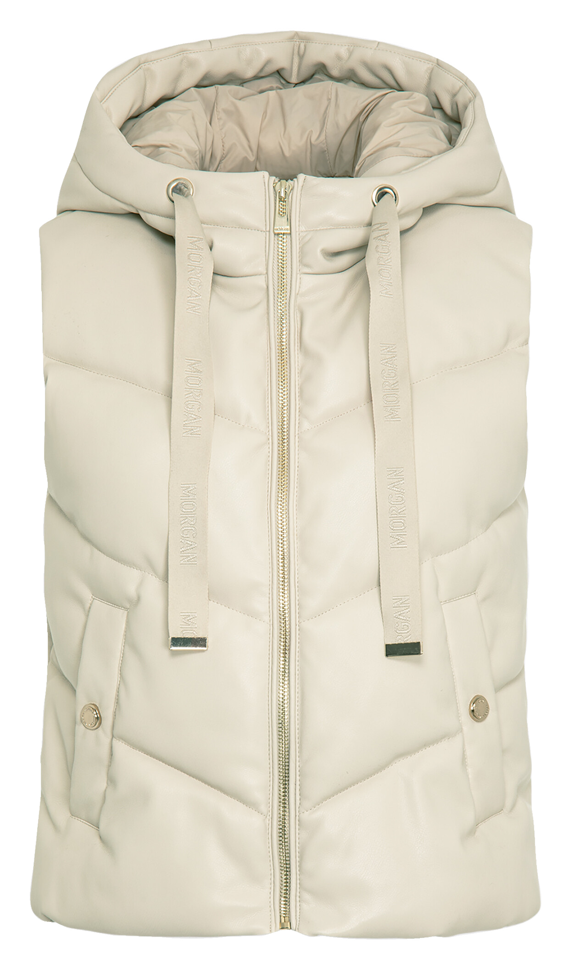 Bodywarmer met capuchon MORGAN Beige