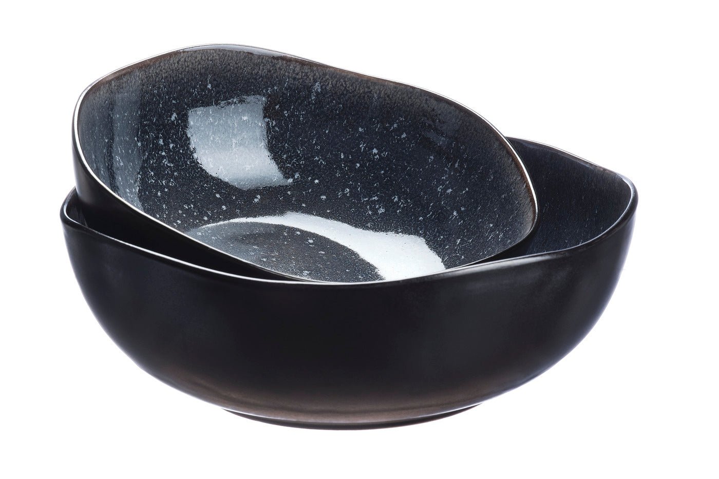 Saladier iris ø24cm et ø28,5cm - 2 pièces - bleu nuit BJORN Bleu