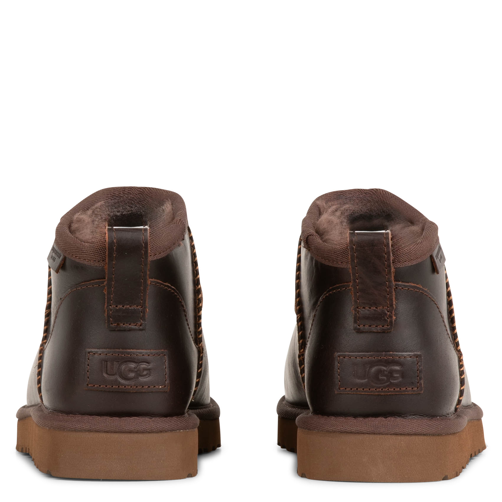 CLASSIC ULTRA MINI LTHR REGEN - Fur-lined leather ankle boots UGG Brown