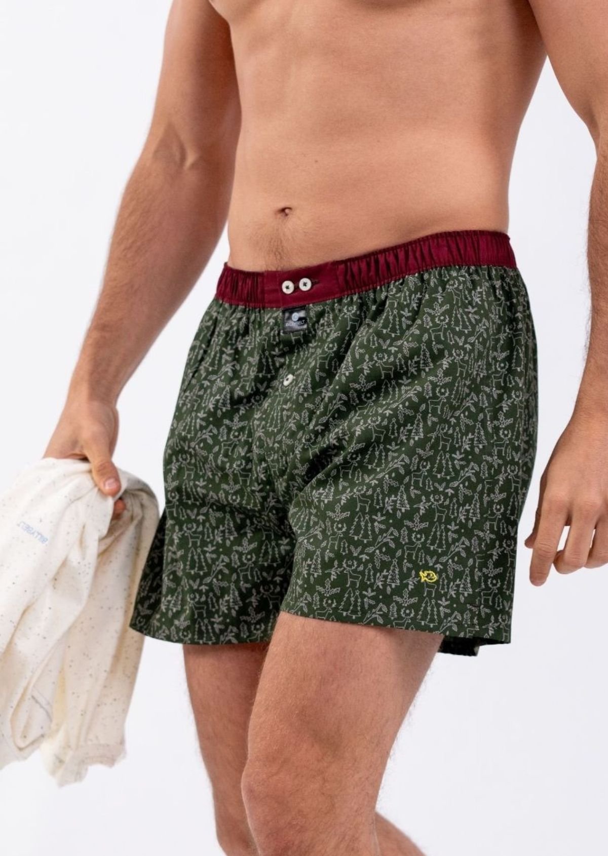 Organic cotton boxer shorts BILLYBELT Green