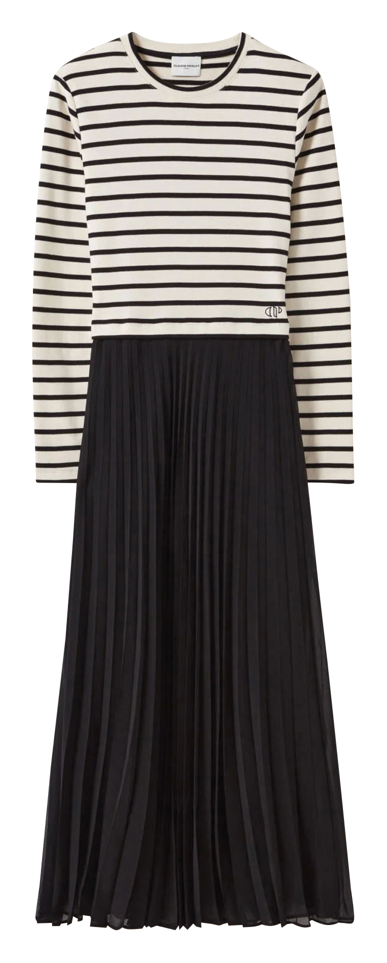 Robe trompe l'œil marinière en coton CLAUDIE PIERLOT Multicolore