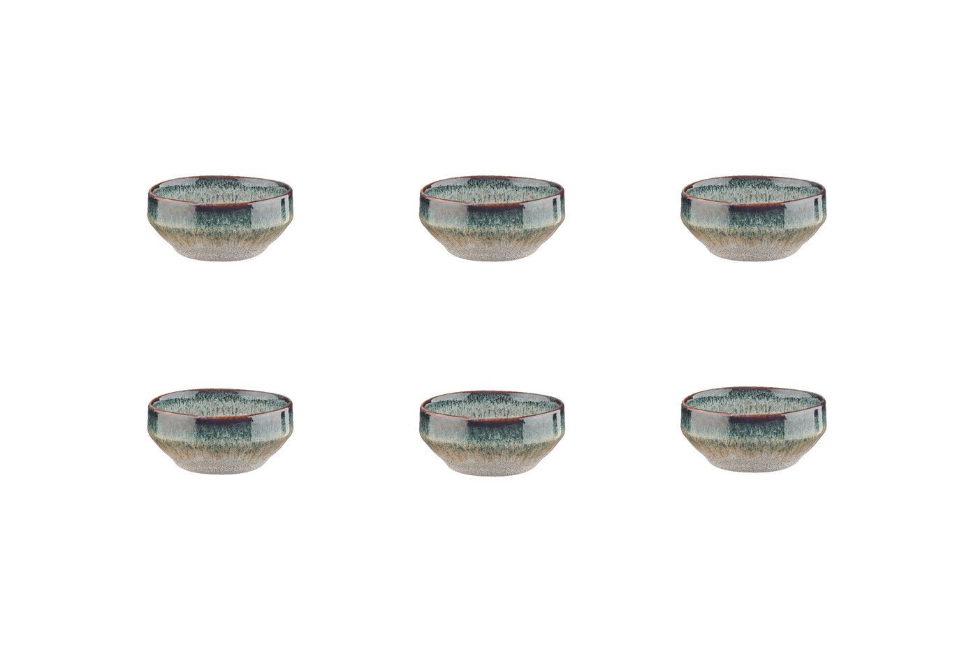 Stoneware bowl - 6 pieces BJORN Grey