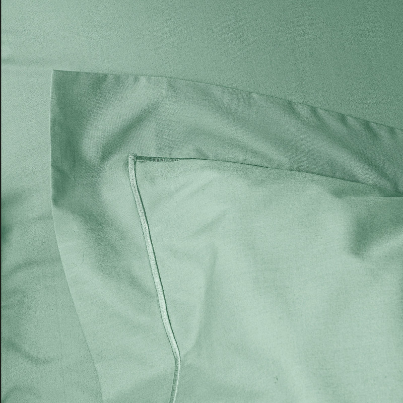 Cotton percale pillow case COTON PUR Green