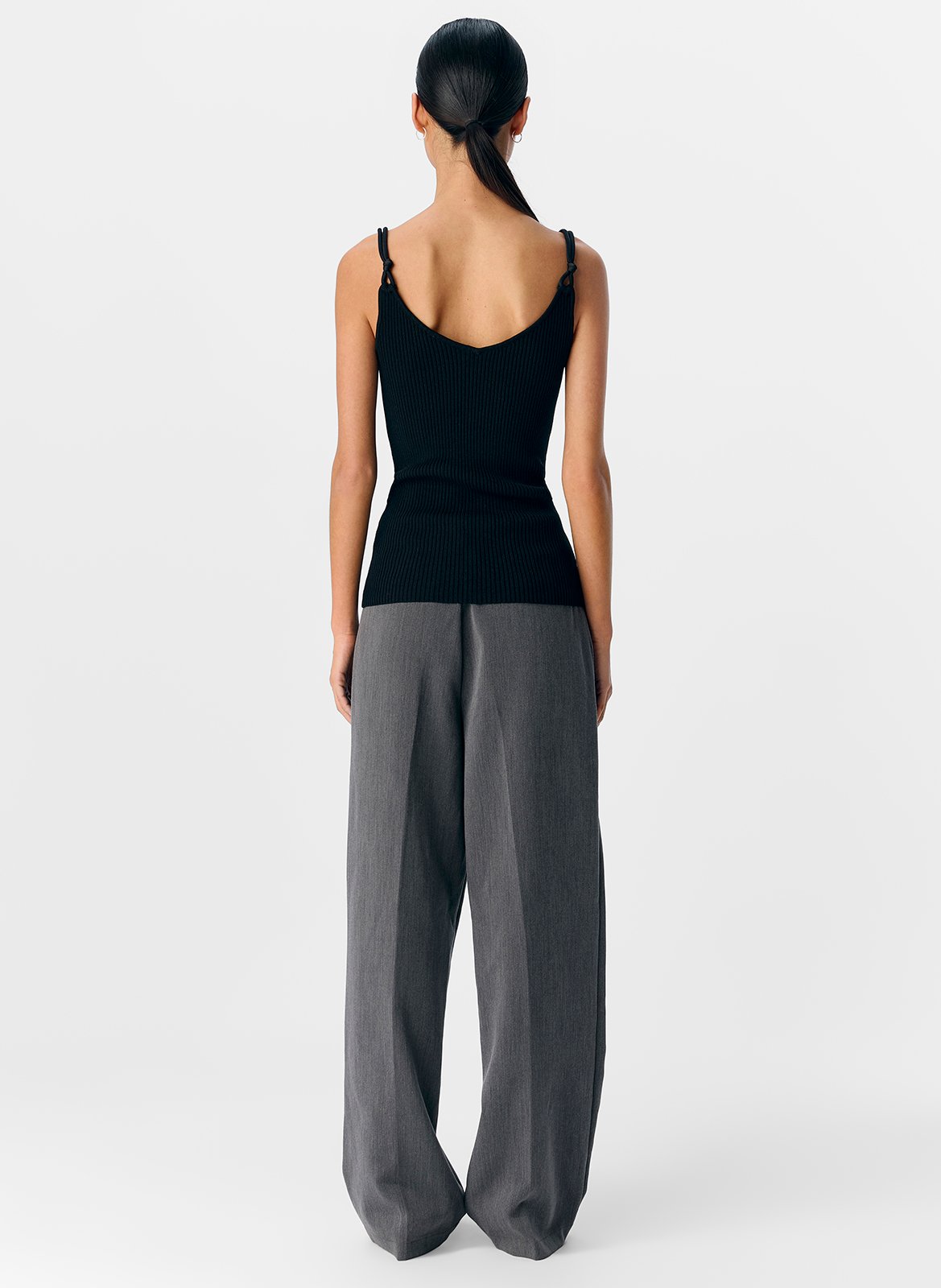 Sleeveless V-neck top OBJECT Black