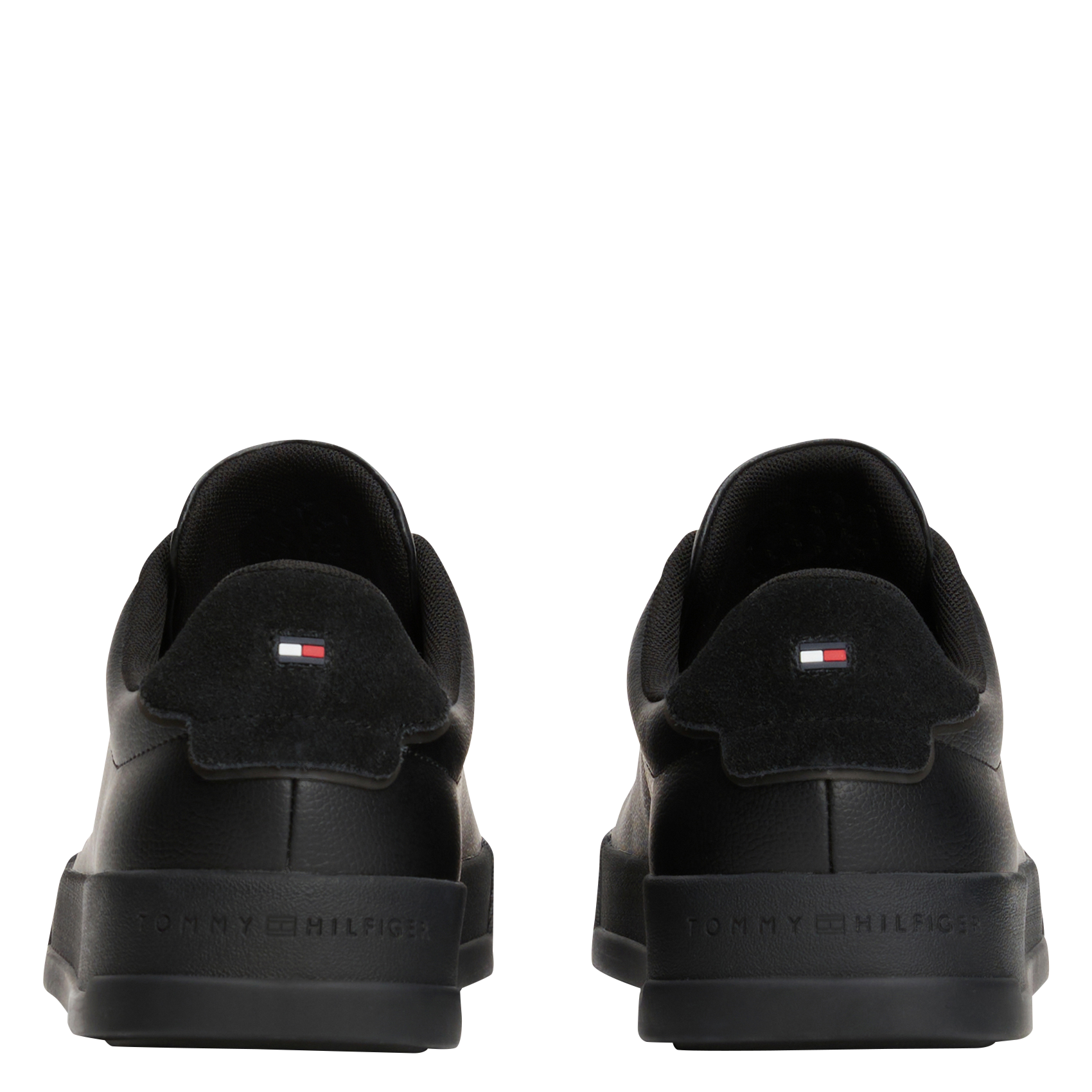 Baskets basses en cuir mélangé TOMMY HILFIGER Noir