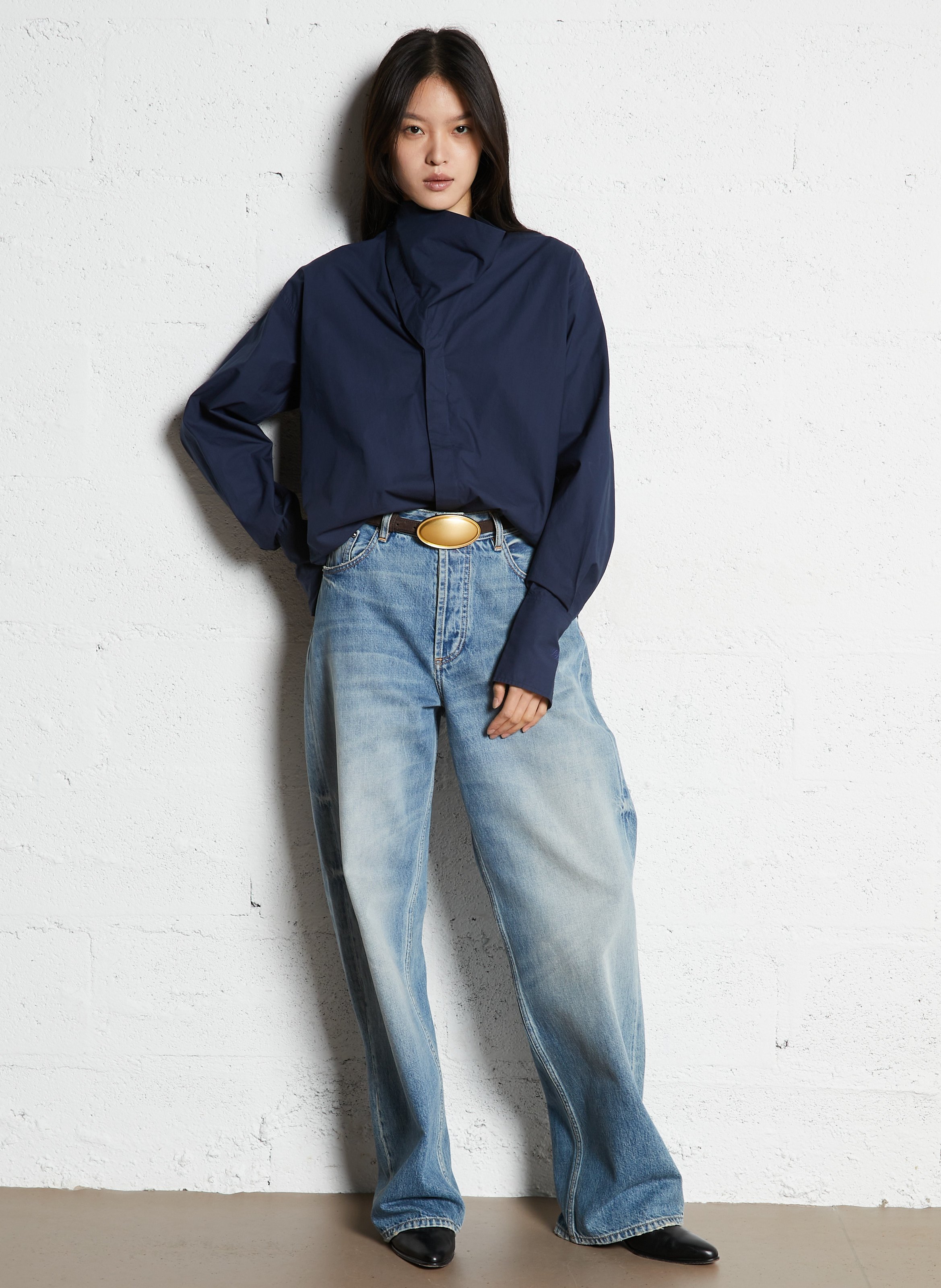 Ceinture en cuir LAURENCE BRAS Marron