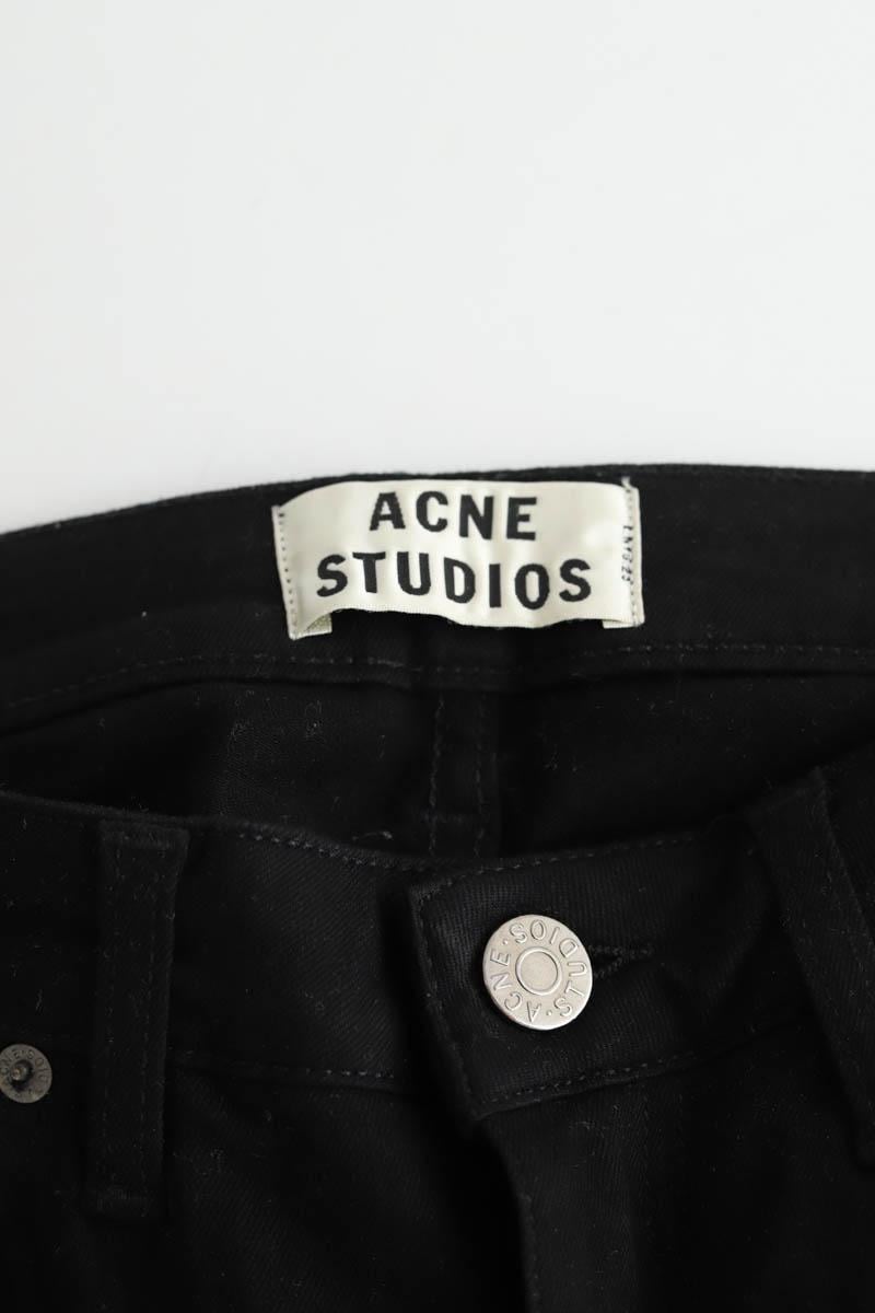 Cotton skinny jeans ACNE STUDIOS - Seconde Main Black