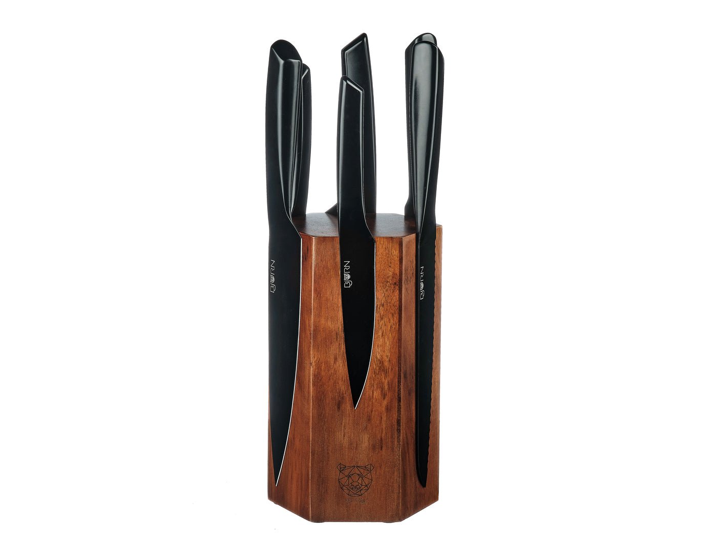 Jensen Imatra kitchen knife set - 7 pieces BJORN Black