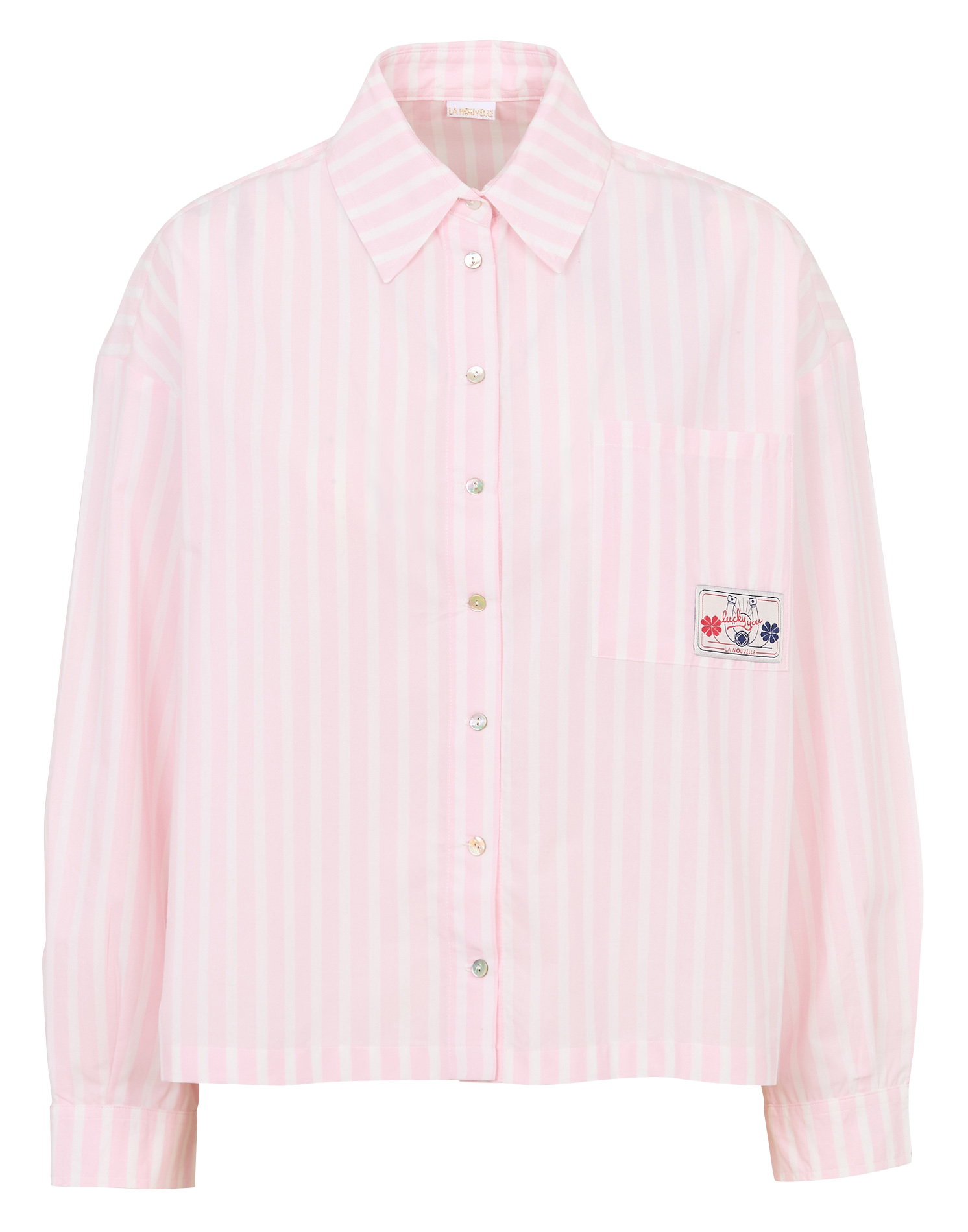 Chemise col classique en coton LA NOUVELLE Rose