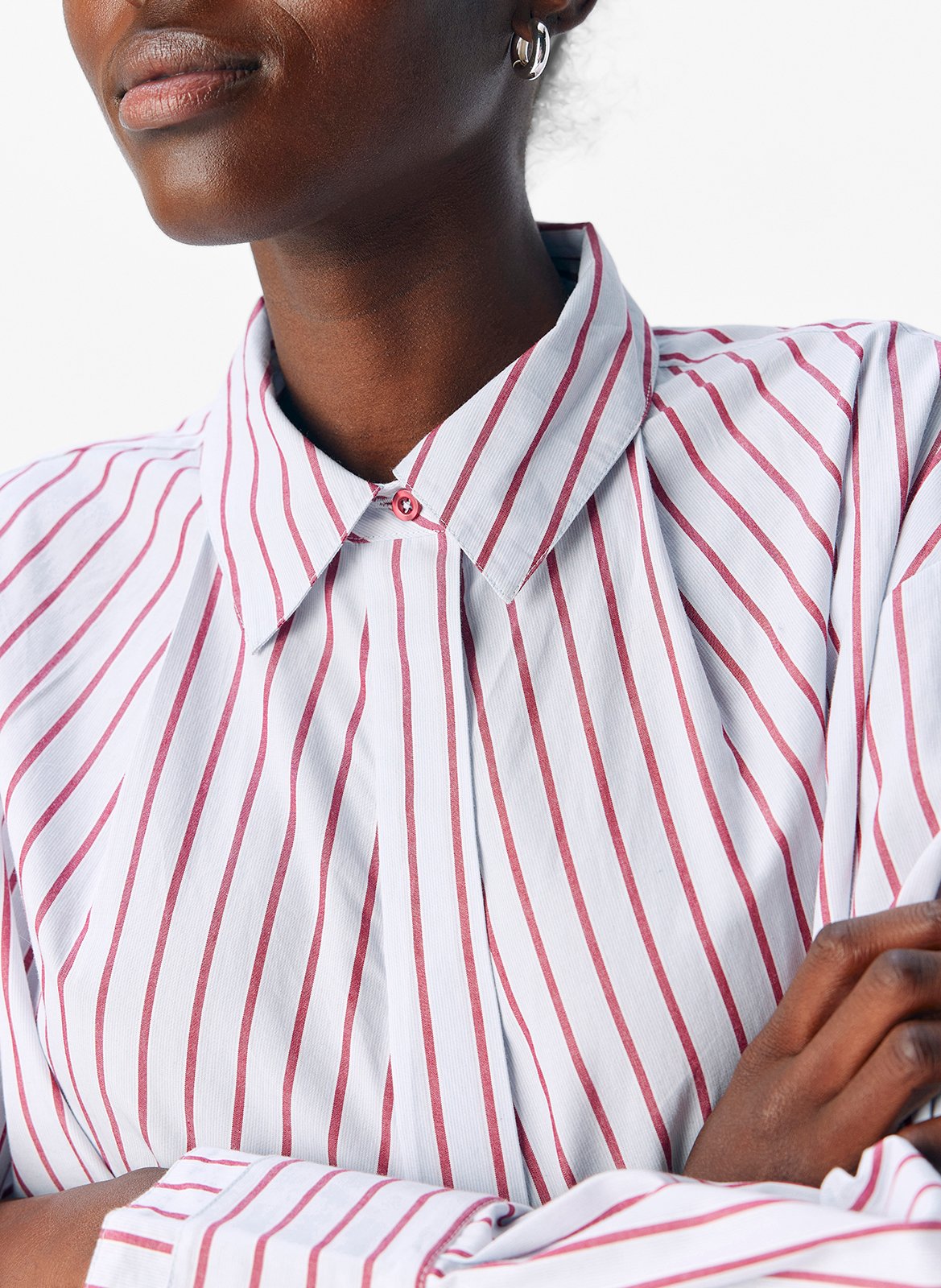 Chemise à rayures en coton OBJECT Bleu