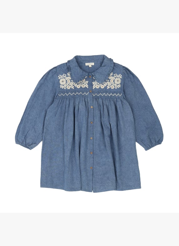 Blue child's dress 10 years Bleu Louise misha seconde main