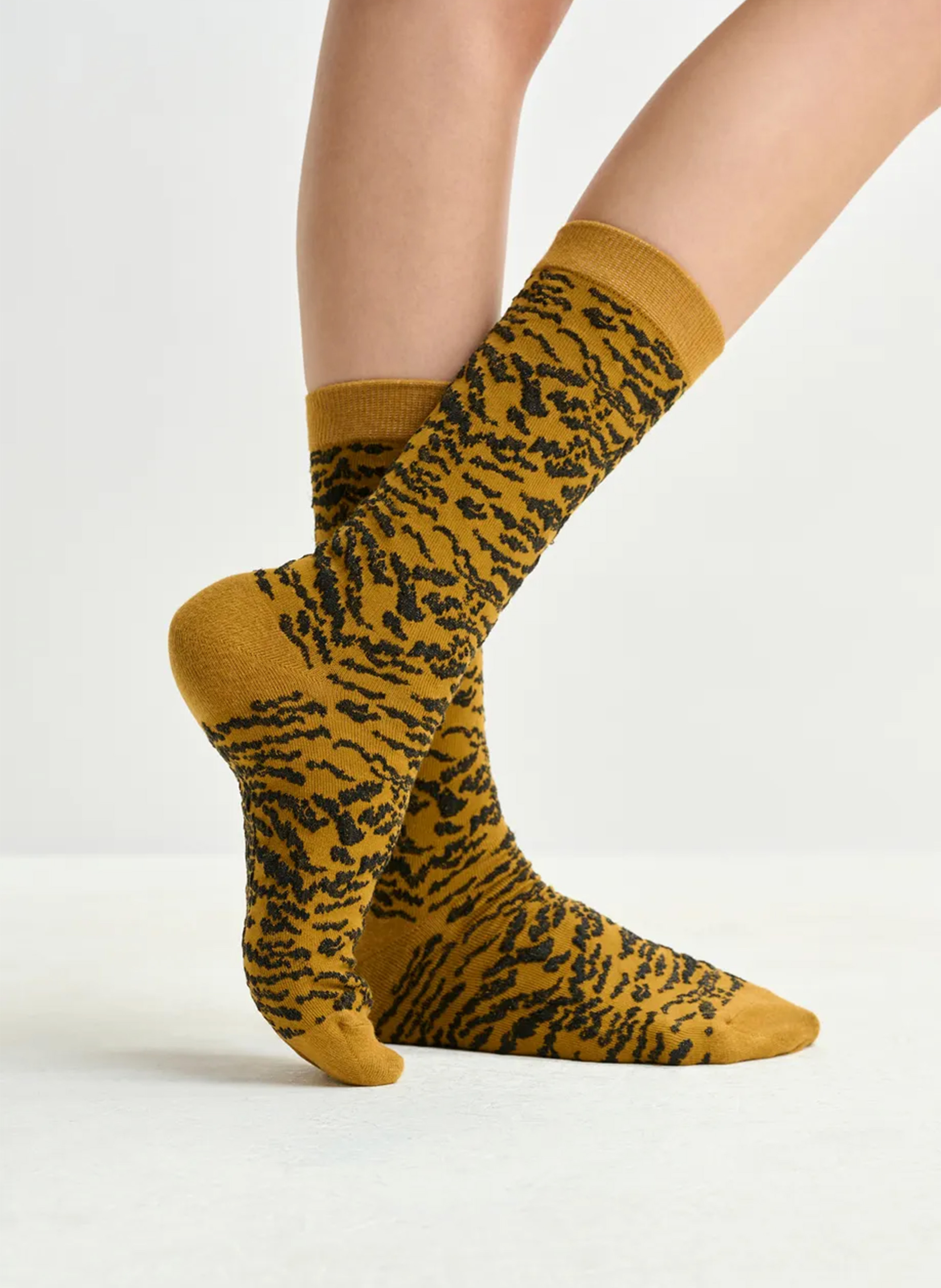 Chaussettes en maille jacquard ESSENTIEL ANTWERP Marron