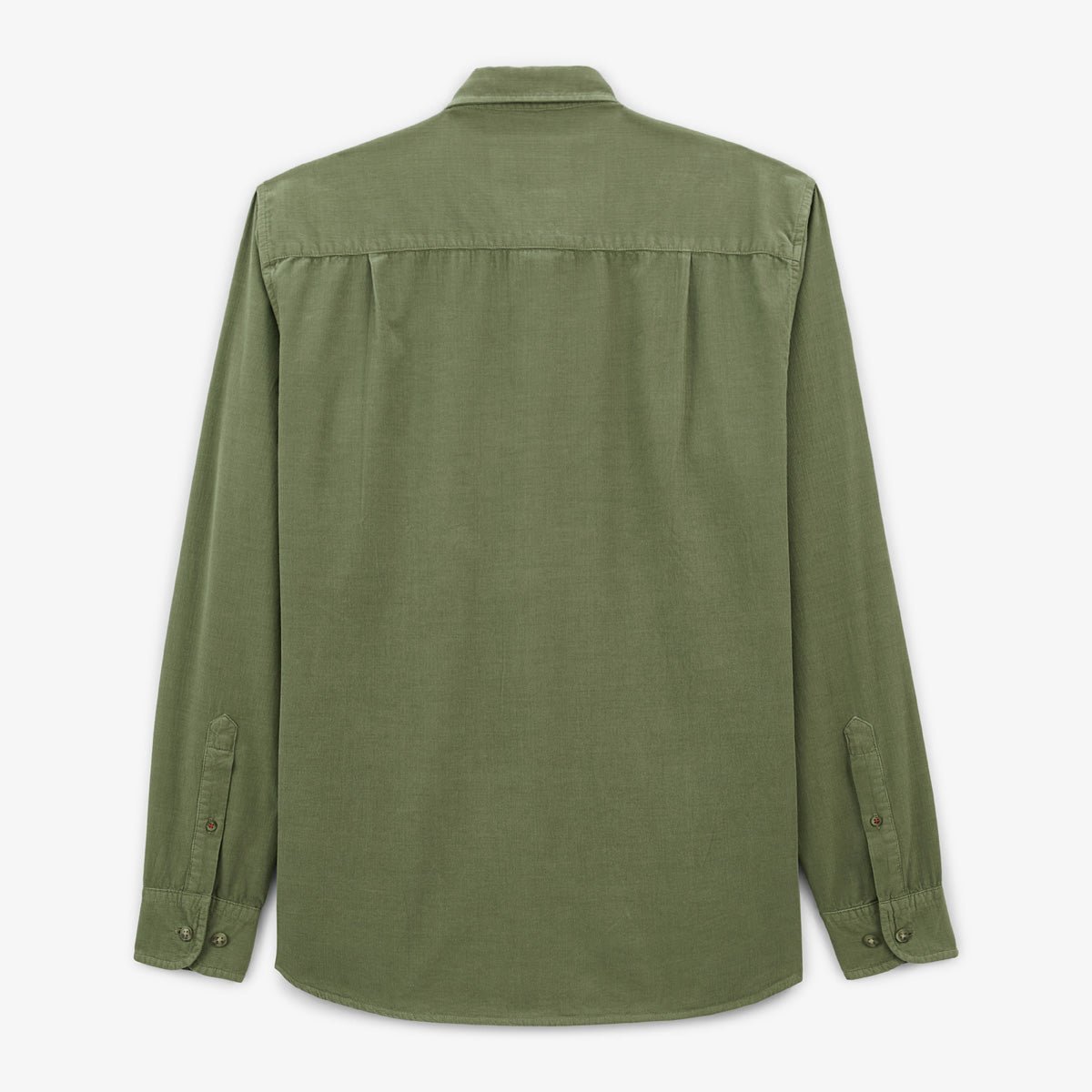 Solid velvet long-sleeve shirt Green