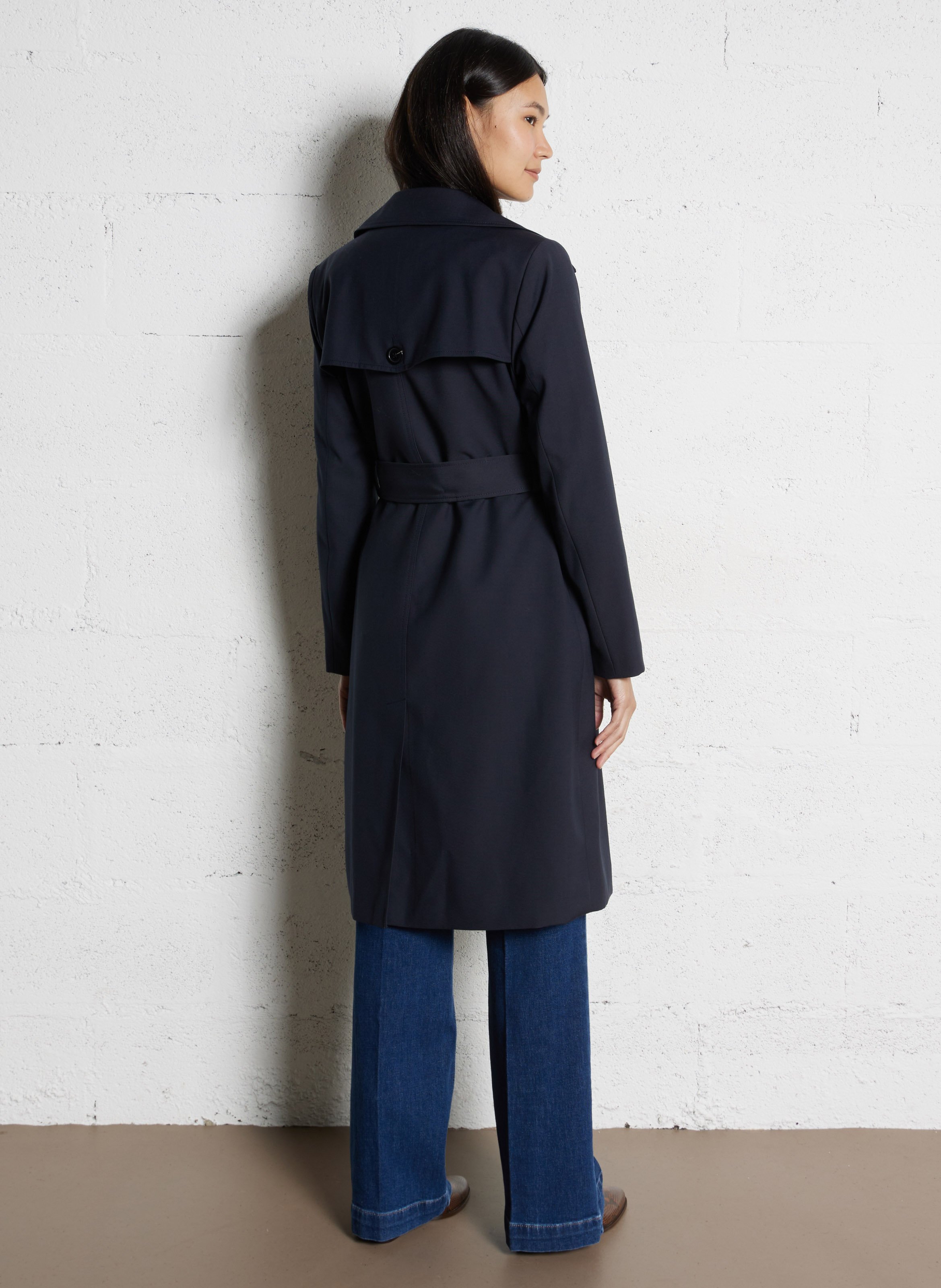 Belted mid-length trench coat MAISON 123 Grey