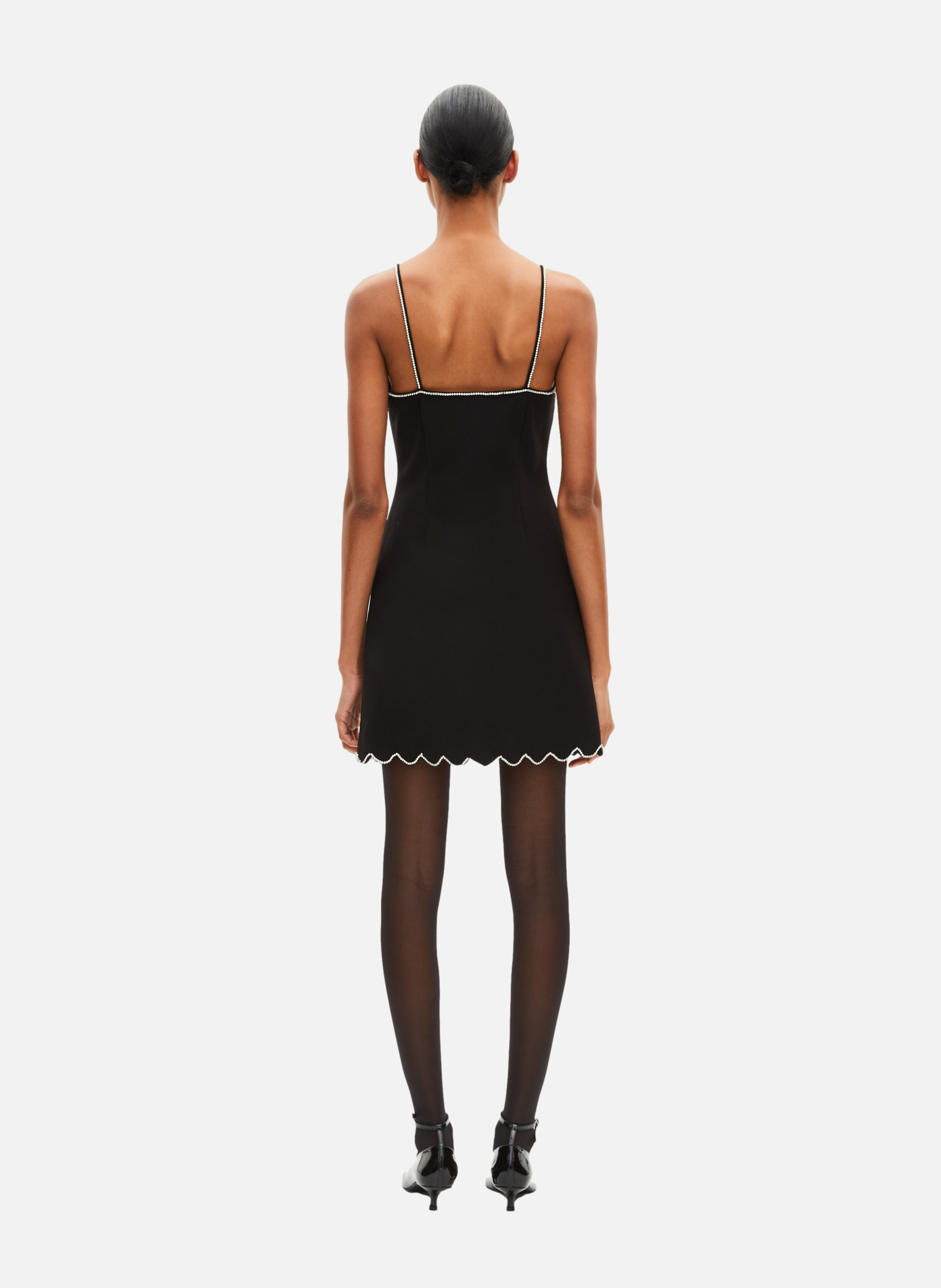 Short dress with rhinestone details THE KOOPLES Black