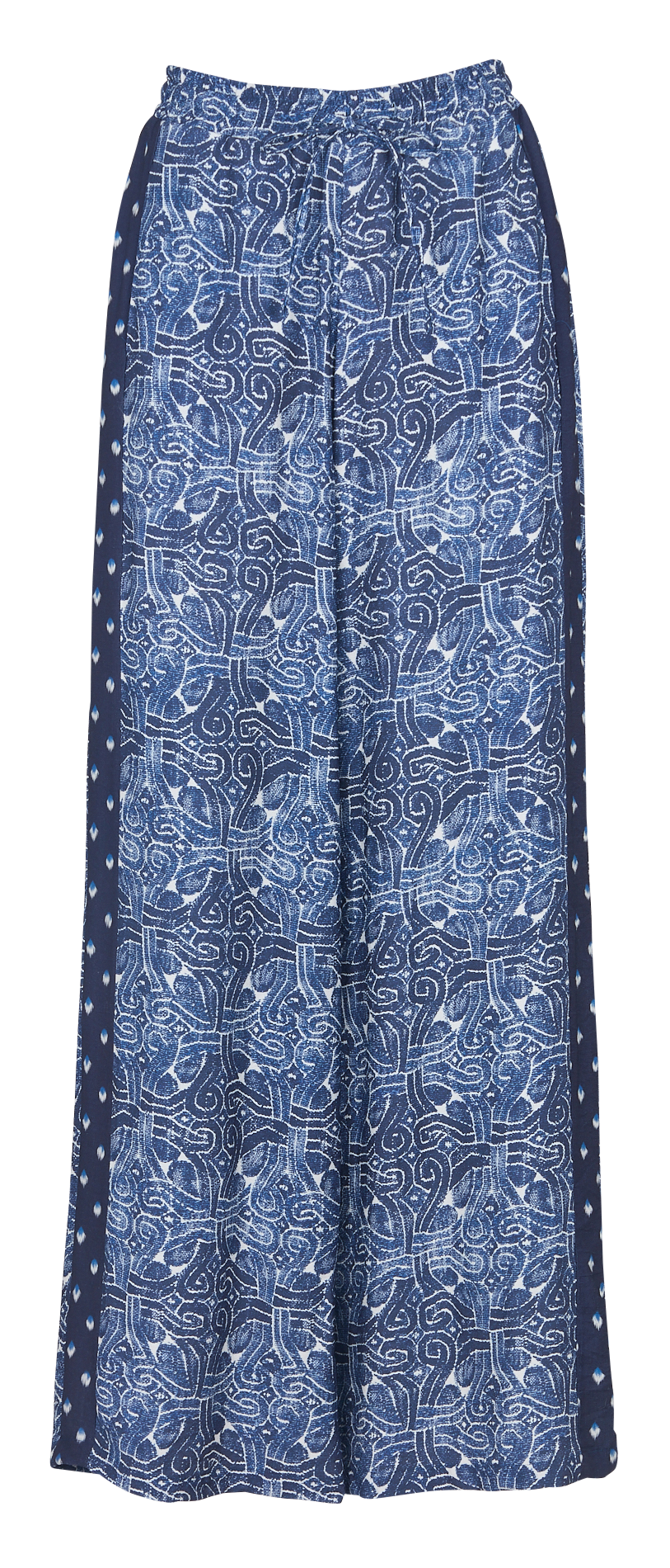 Ethnic print wide-leg pants LA FEE MARABOUTEE Blue