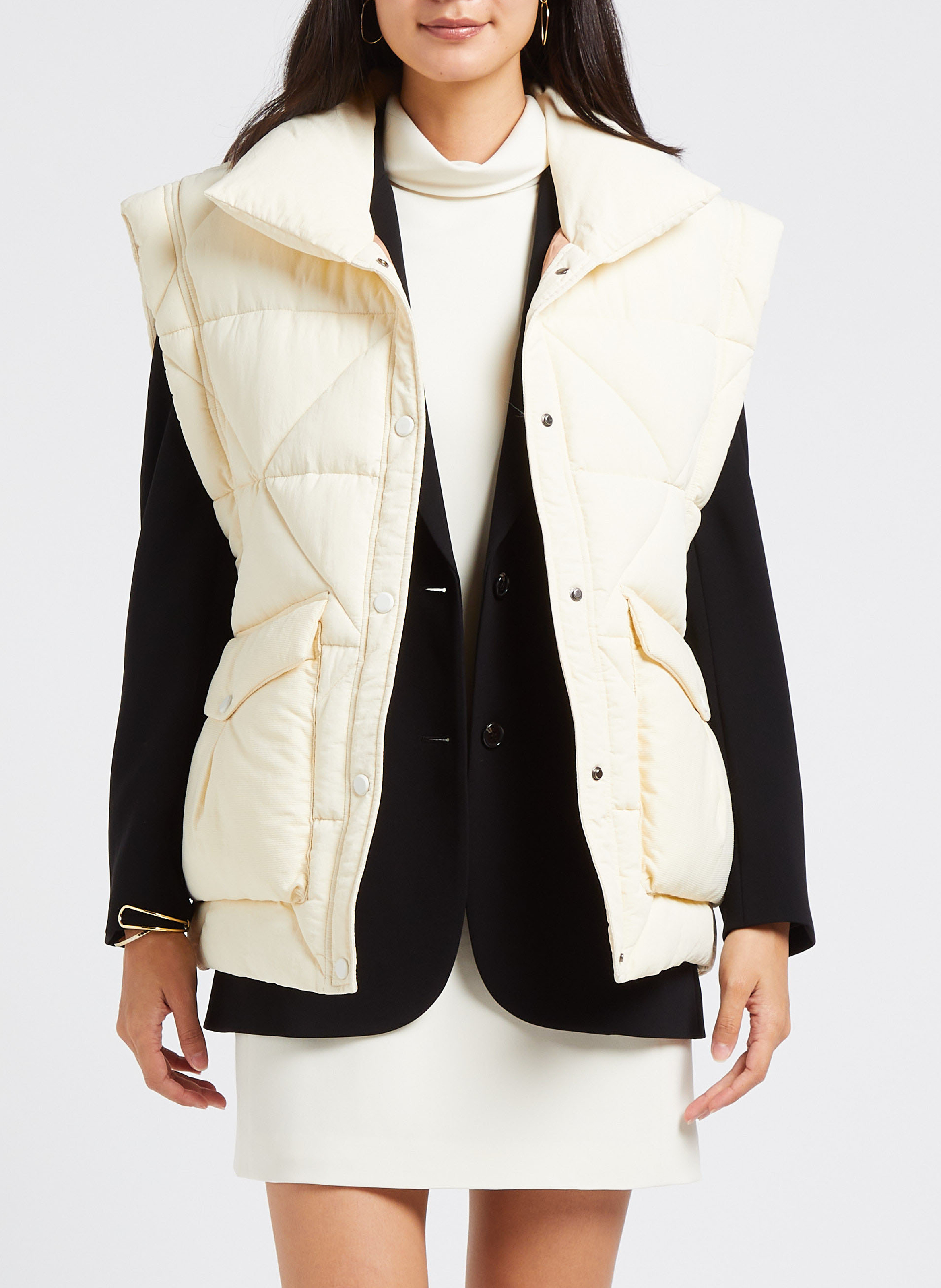 Gerade geschnittene Weste OOF Weiss