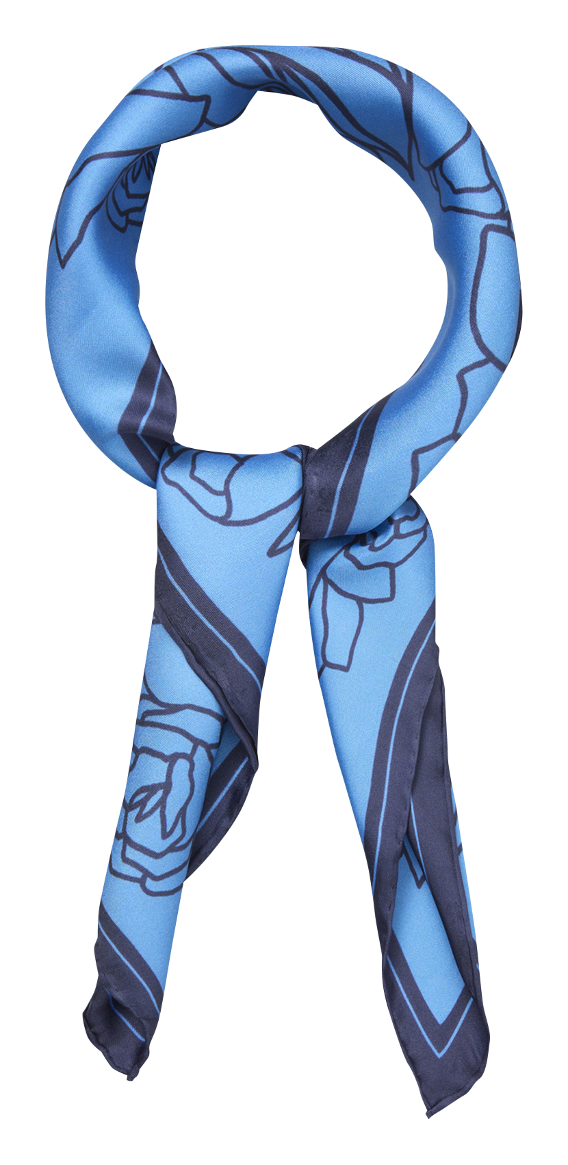 Foulard van zijde met print BECKSONDERGAARD Blauw