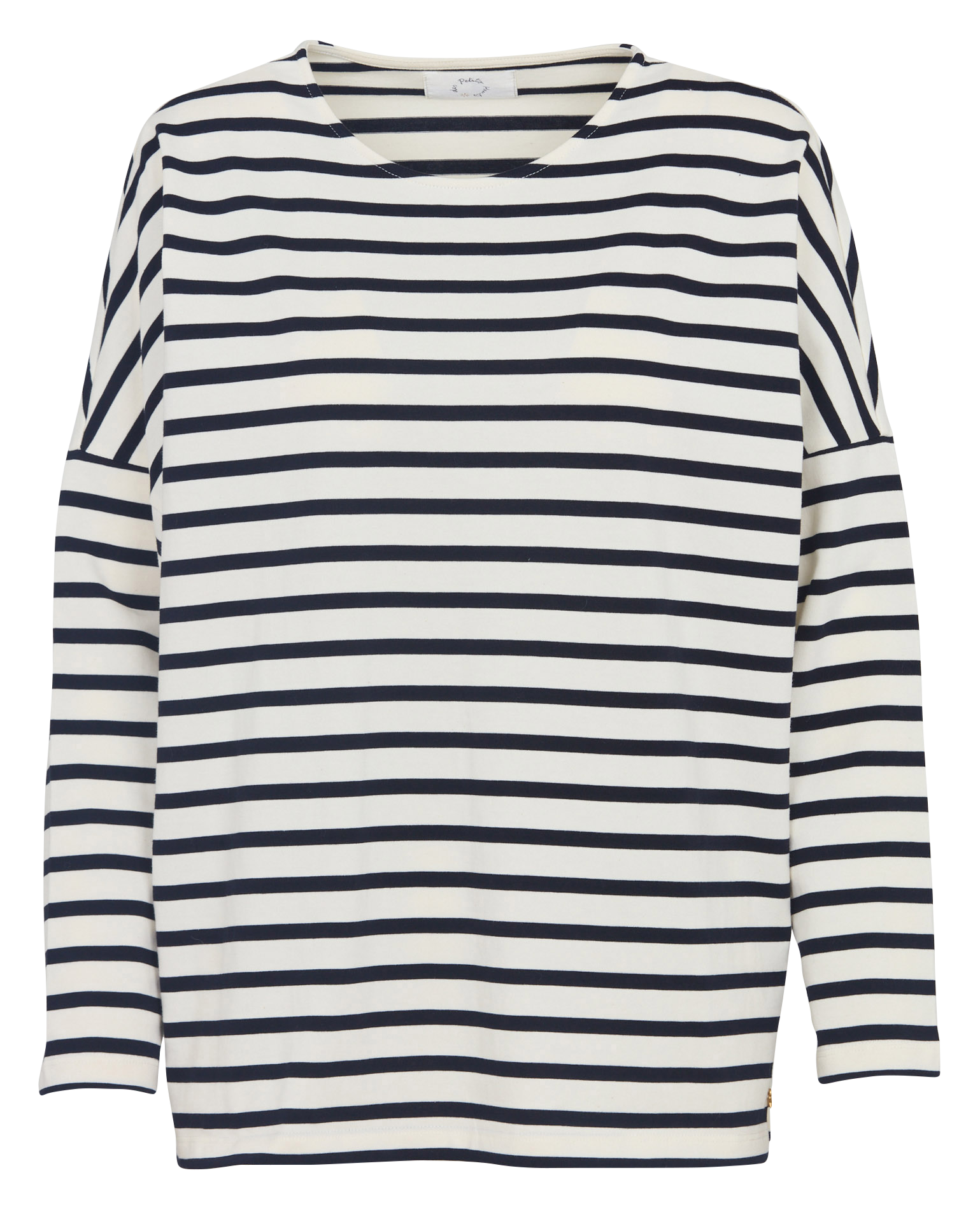 T-shirt met wijde pasvorm en strepen DES PETITS HAUTS Zwart