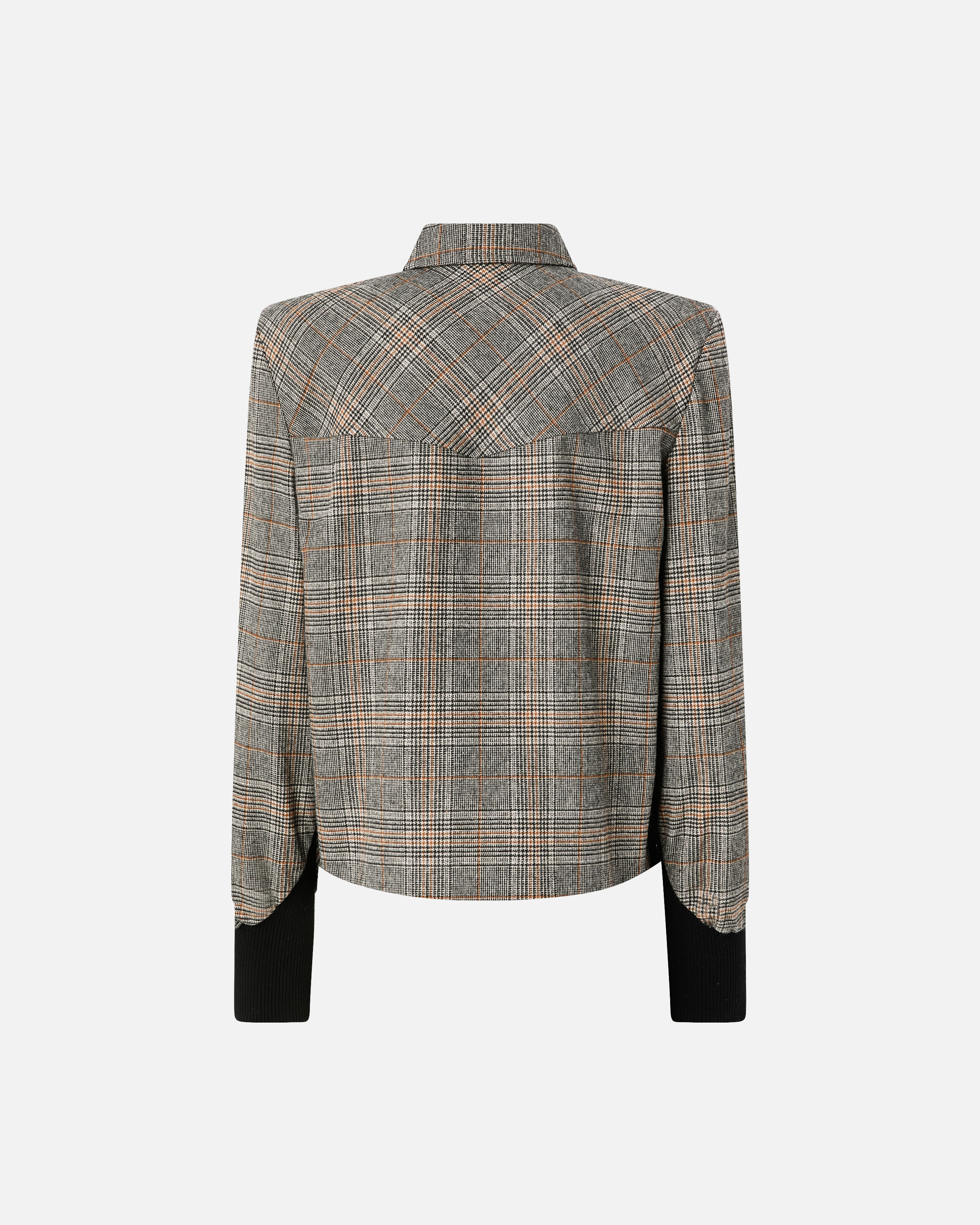 Checkered shirt with knit cuffs PINKO Multicolored