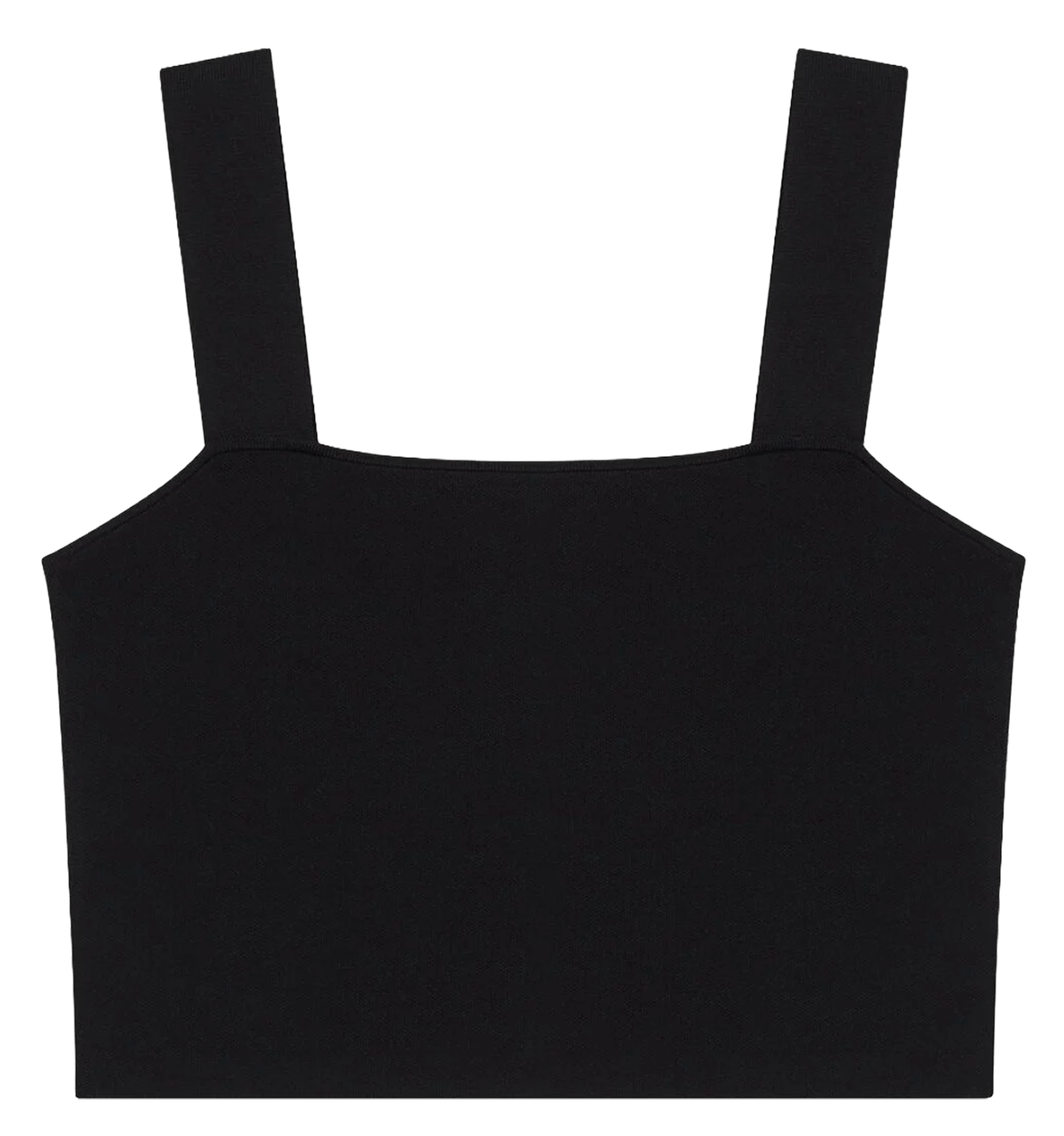 Top court moulant en maille MAJE Noir