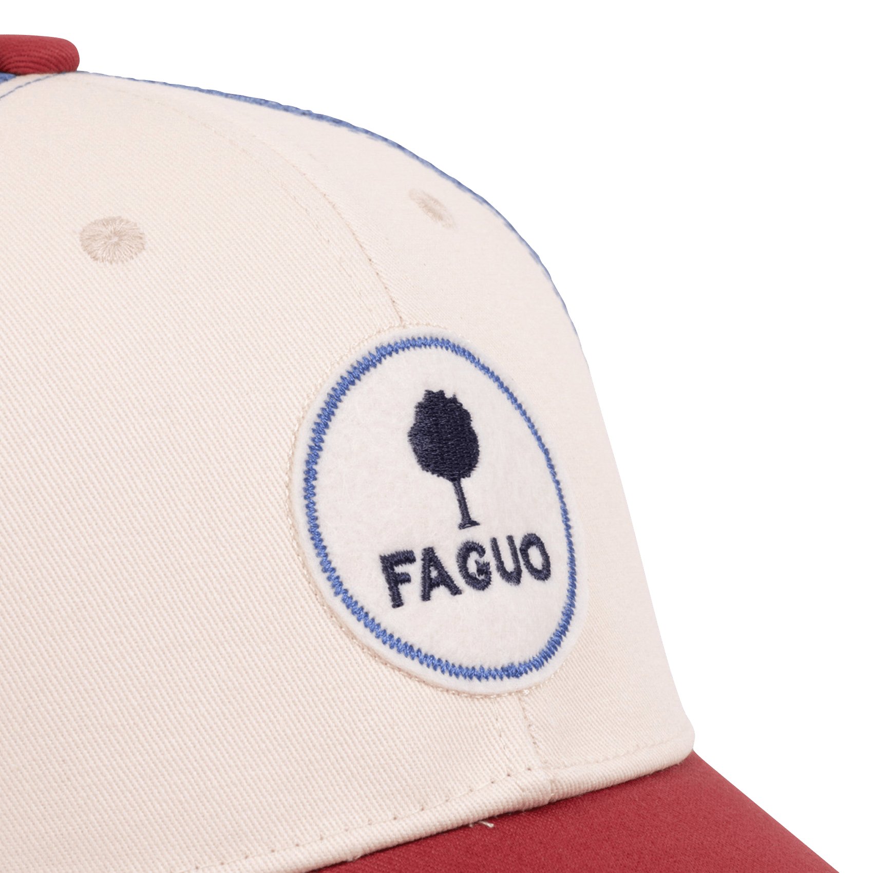 Casquette brodée en coton recyclé FAGUO Rouge