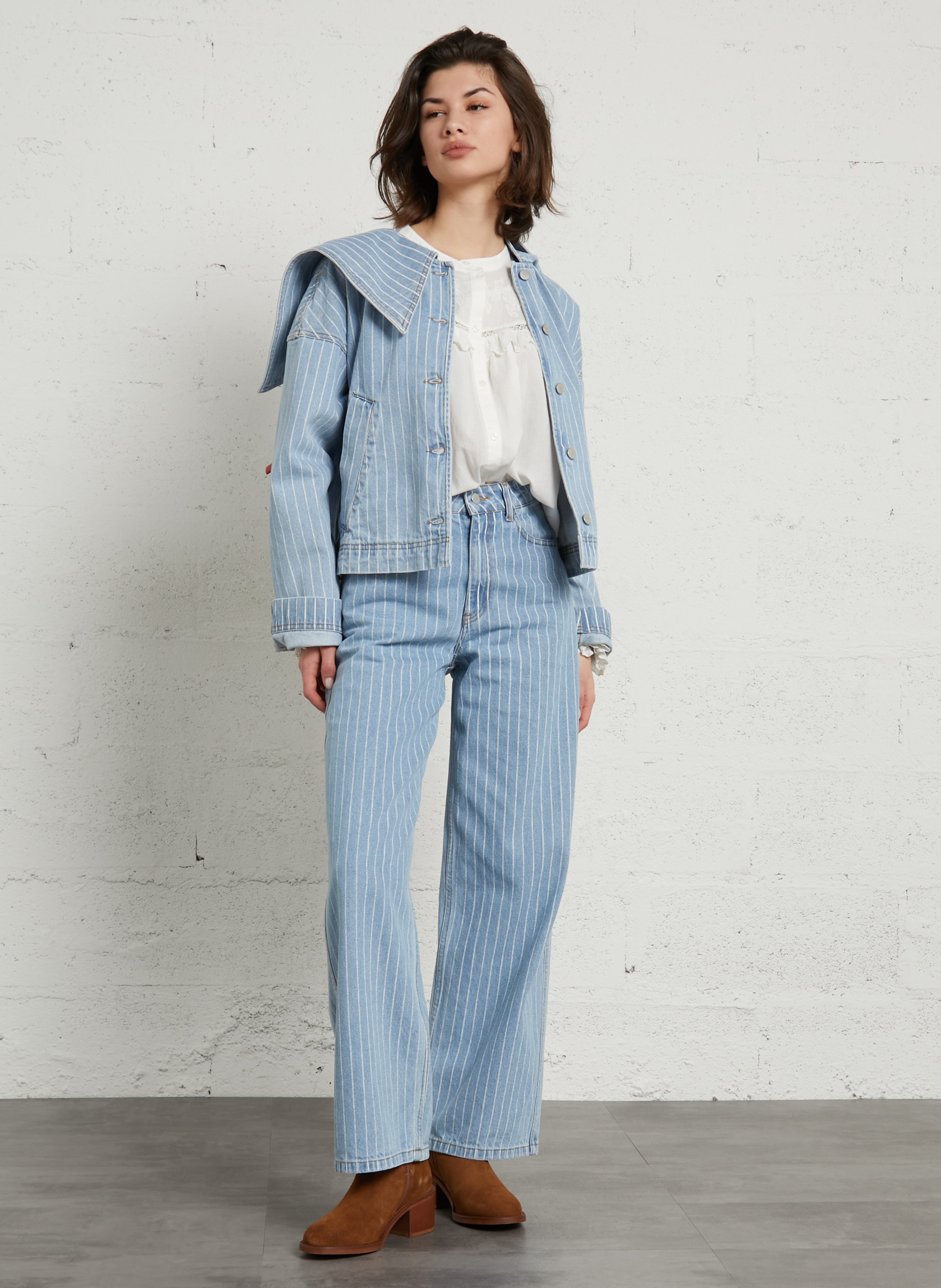 Stiefeletten aus Veloursleder COSMOPARIS Braun