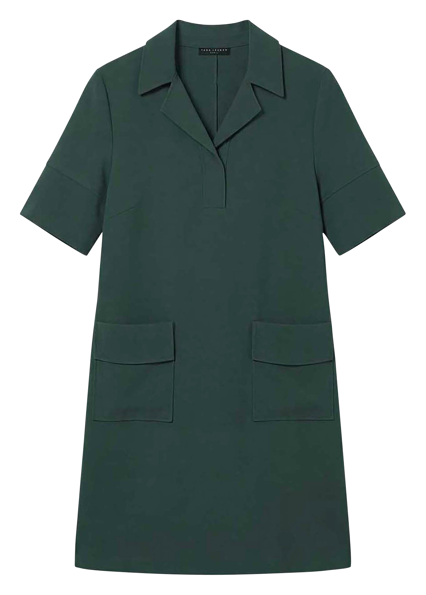 Robe courte unie en crêpe TARA JARMON Vert