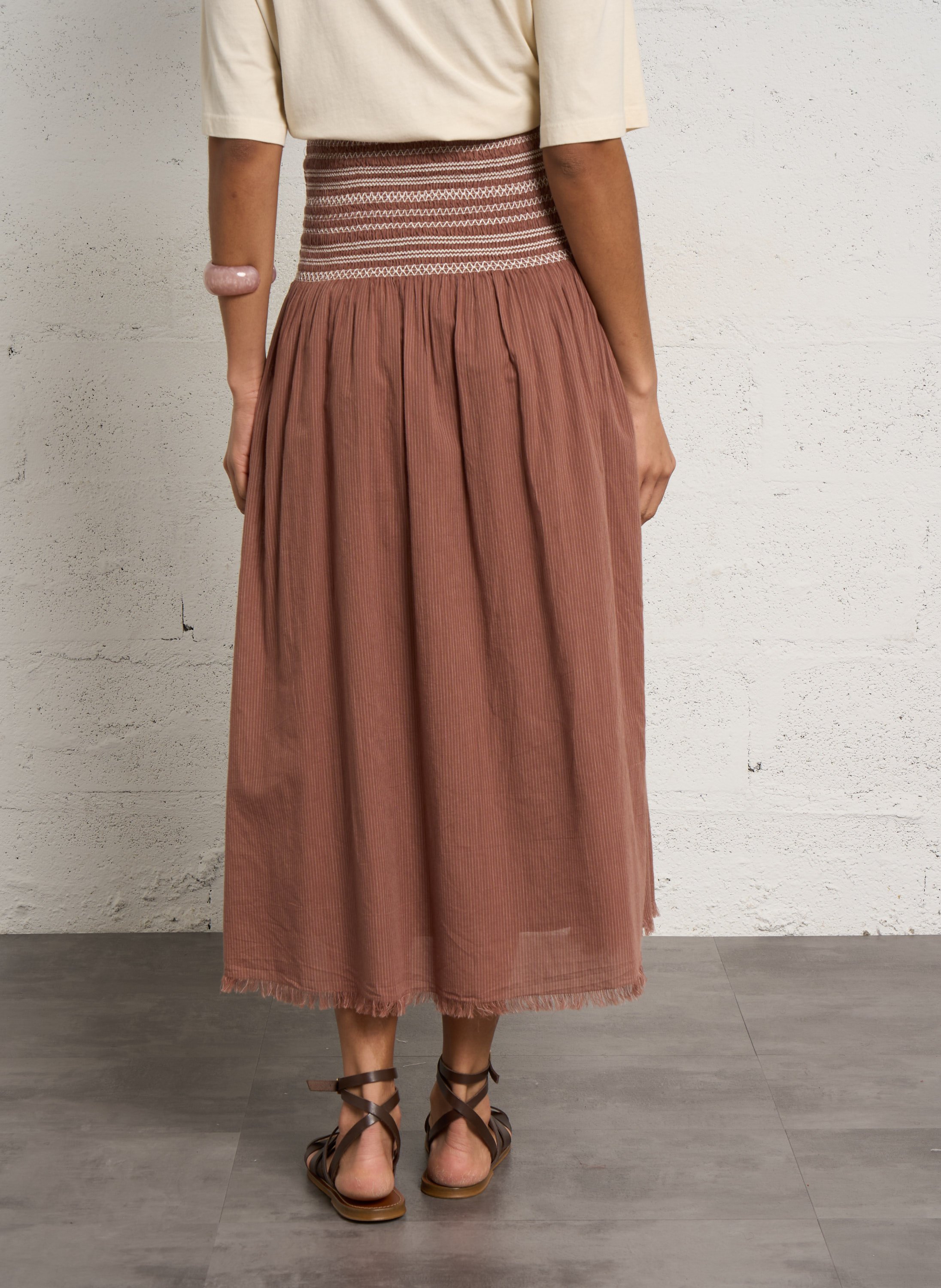 Cotton midi skirt HOD PARIS Brown