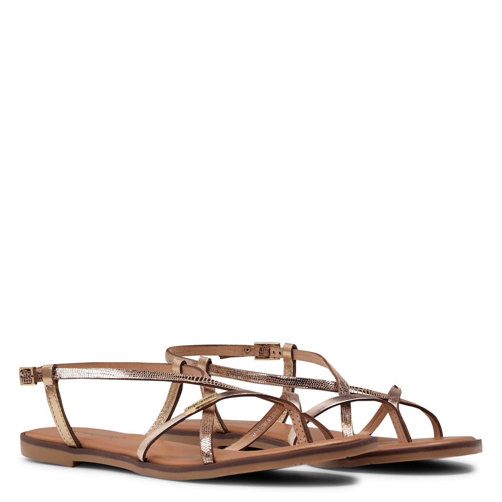 Leren sandalen LES TROPEZIENNES PAR M.BELARBI Goudkleurig