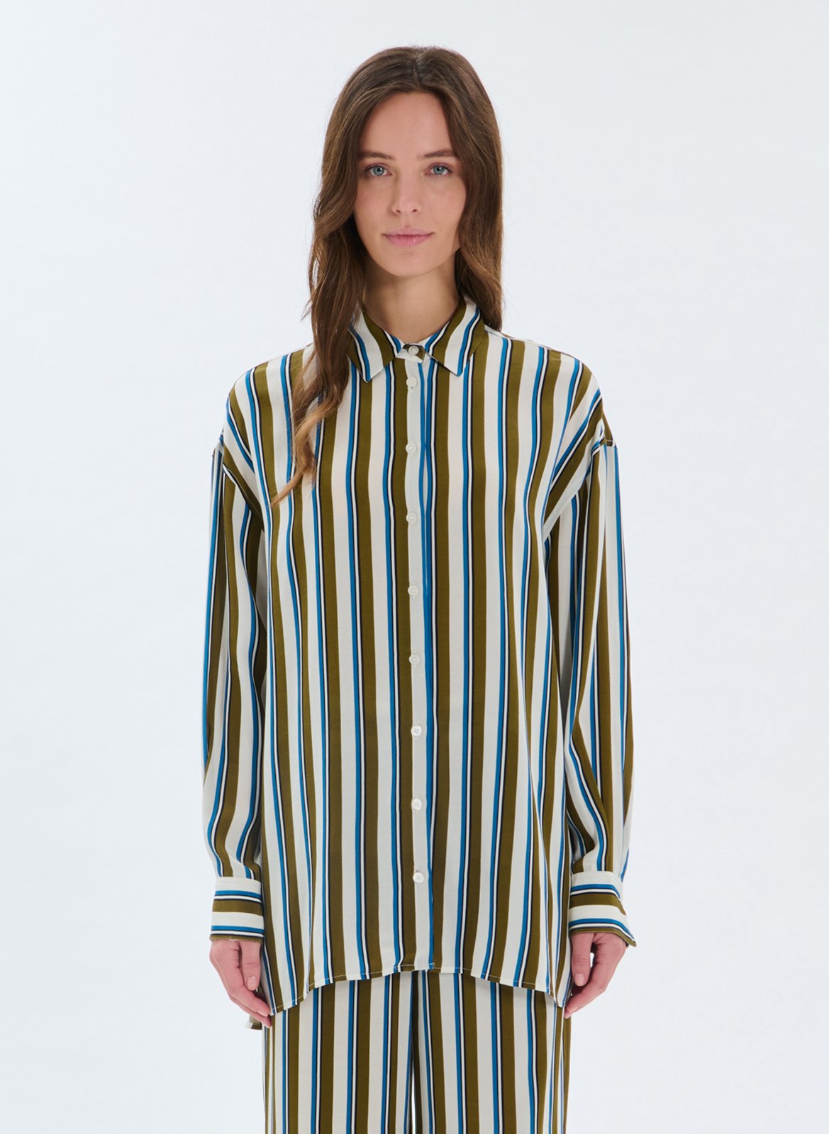 Oversized shirt with classic collar ZAPA Multicolored