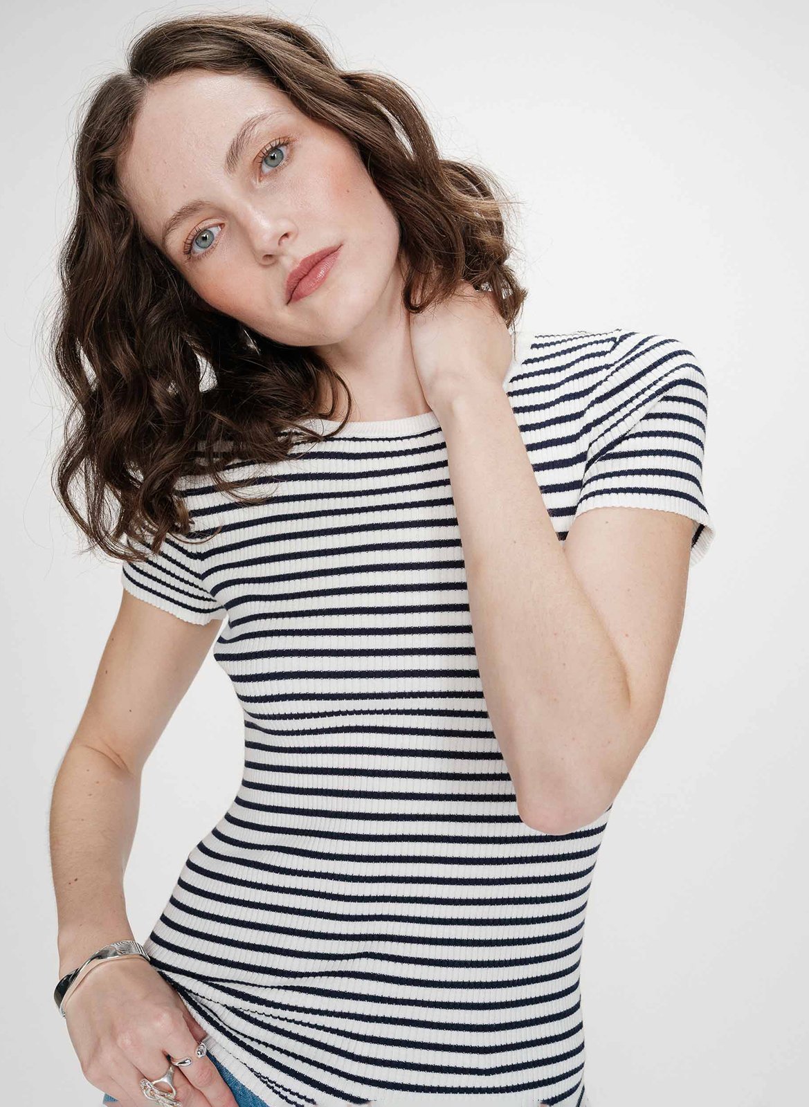 Tee-shirt col rond  GRACE ET MILA Bleu