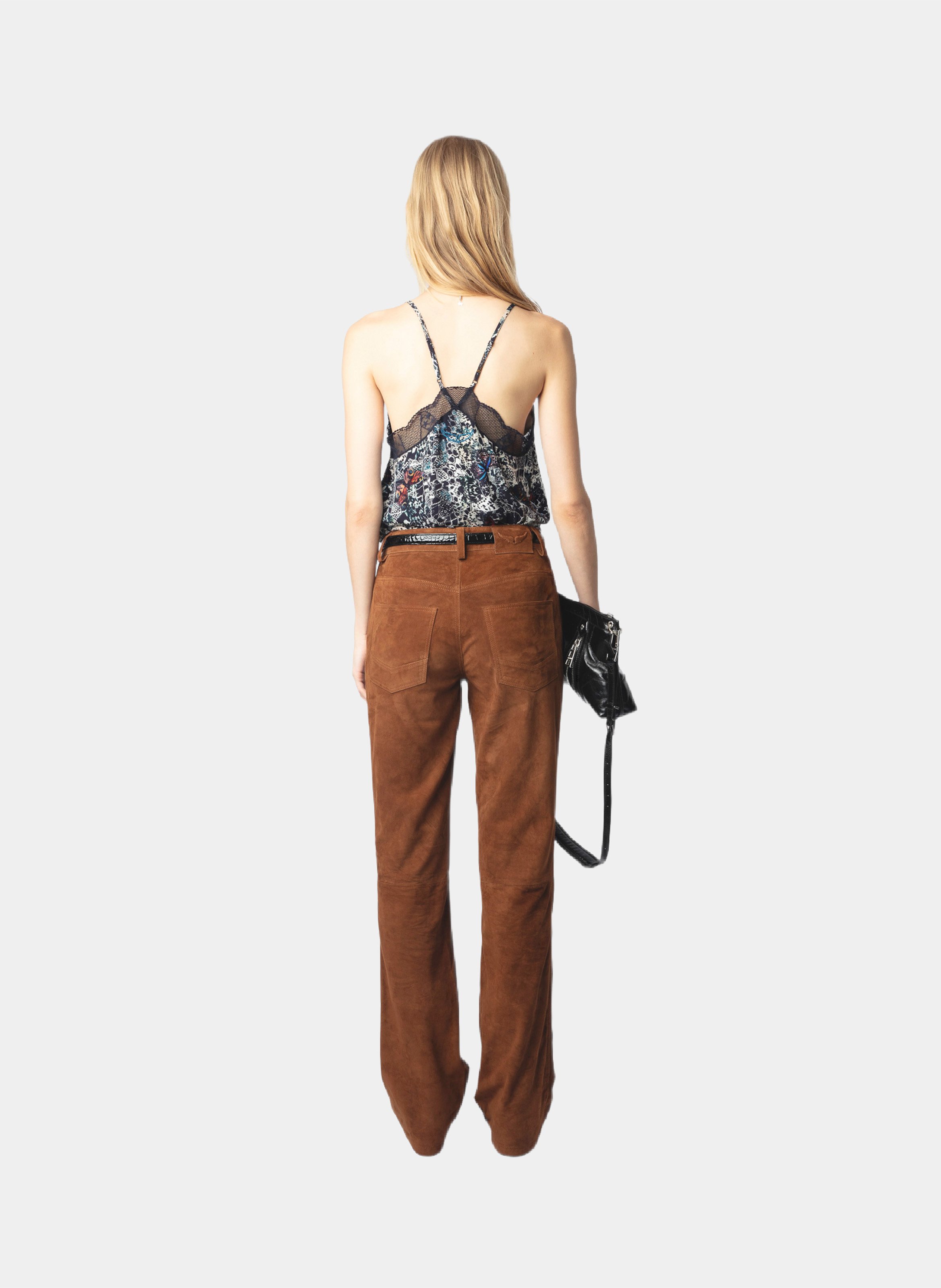 Trägertop aus Spitze mit Print ZADIG&VOLTAIRE Blau