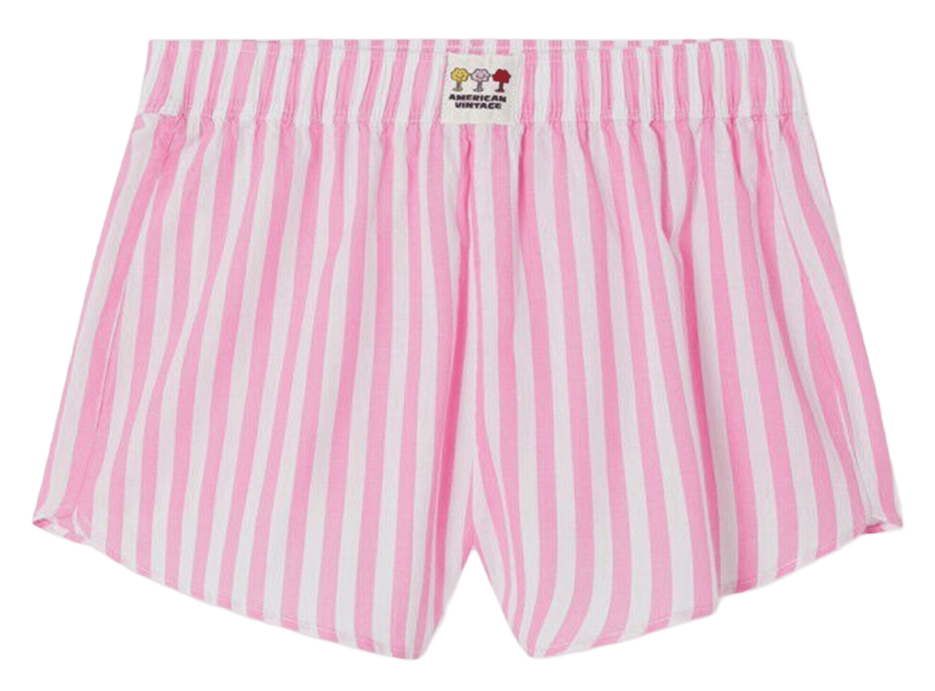 Short large rayé en coton AMERICAN VINTAGE Rose