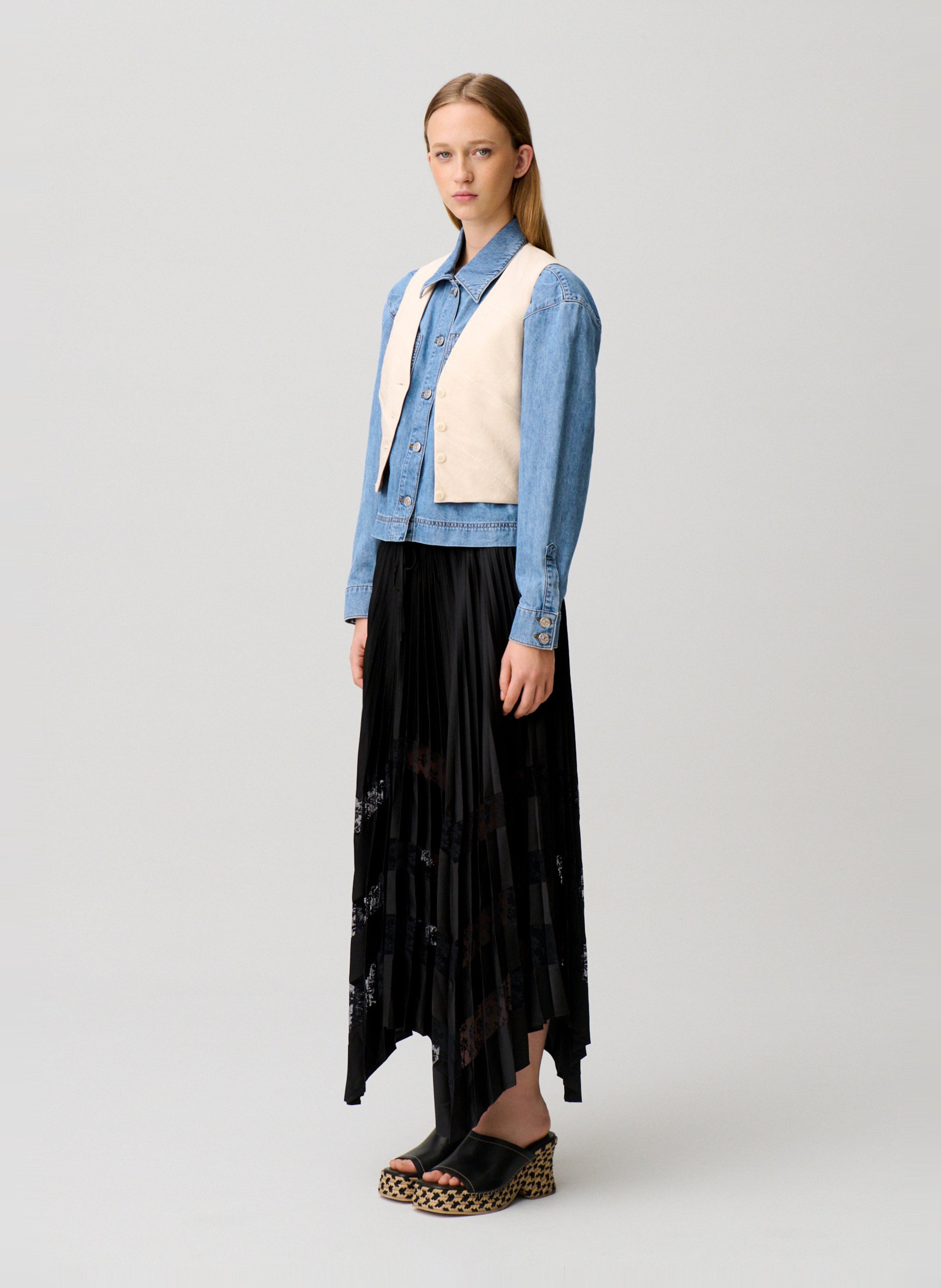 Jupe longue plissée CLAUDIE PIERLOT Noir