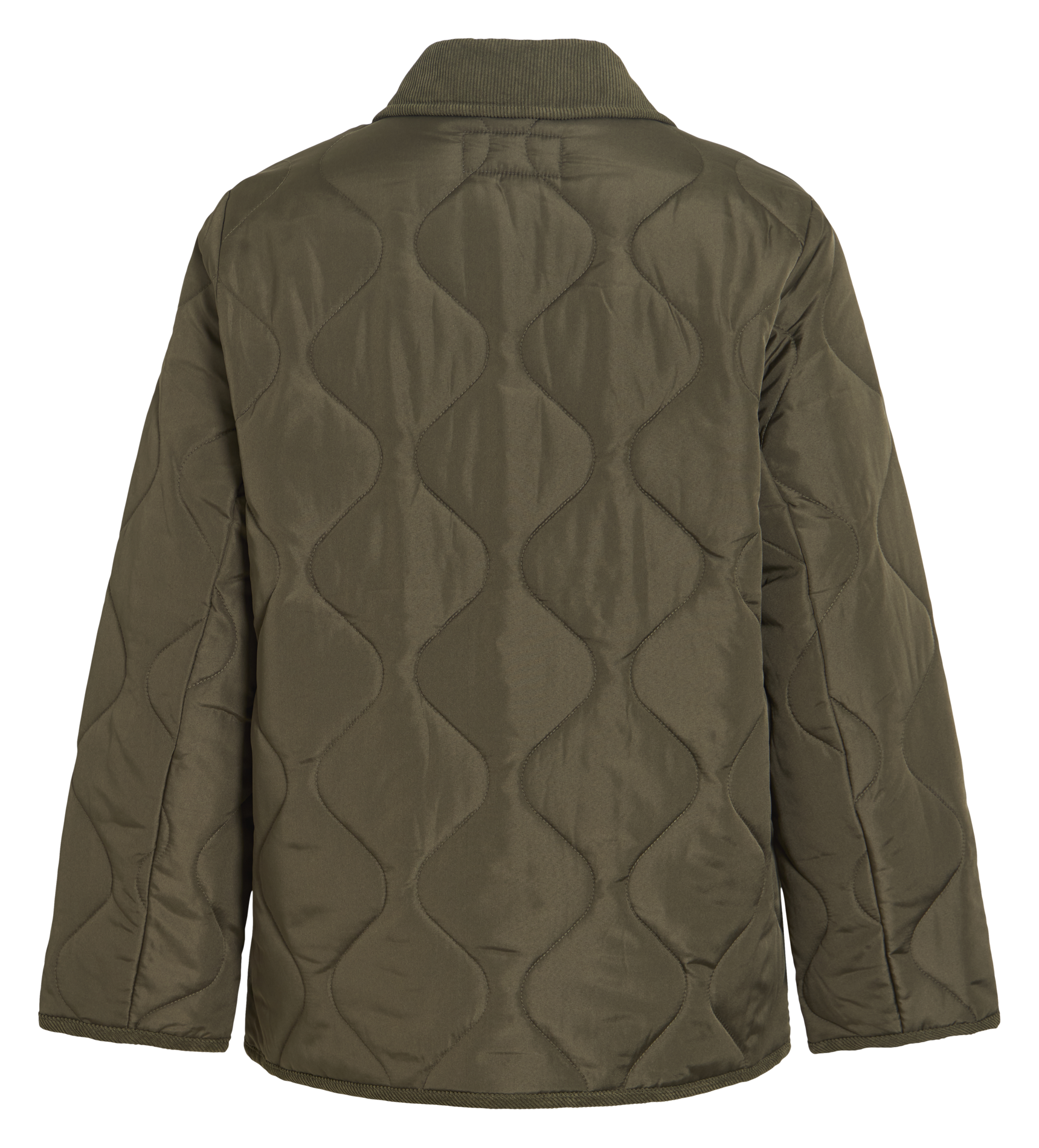 Quilted solid straight jacket VILA Khaki