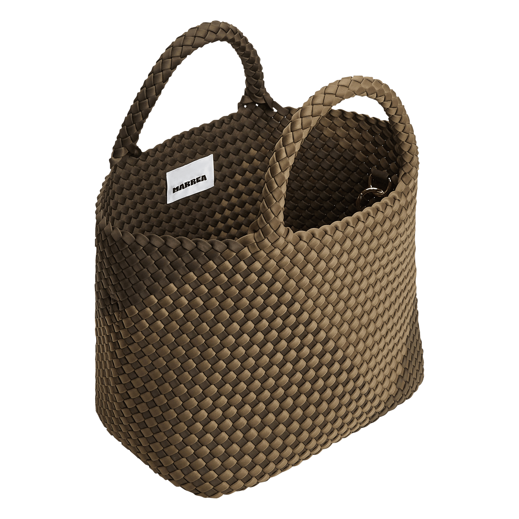 Einfarbige geflochtene Handtasche MARREA Braun