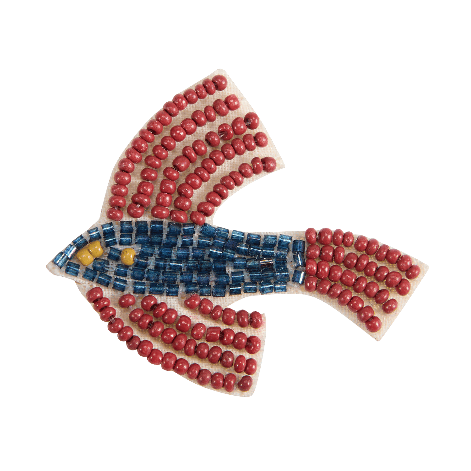 Beaded bird brooch NICE THINGS Red