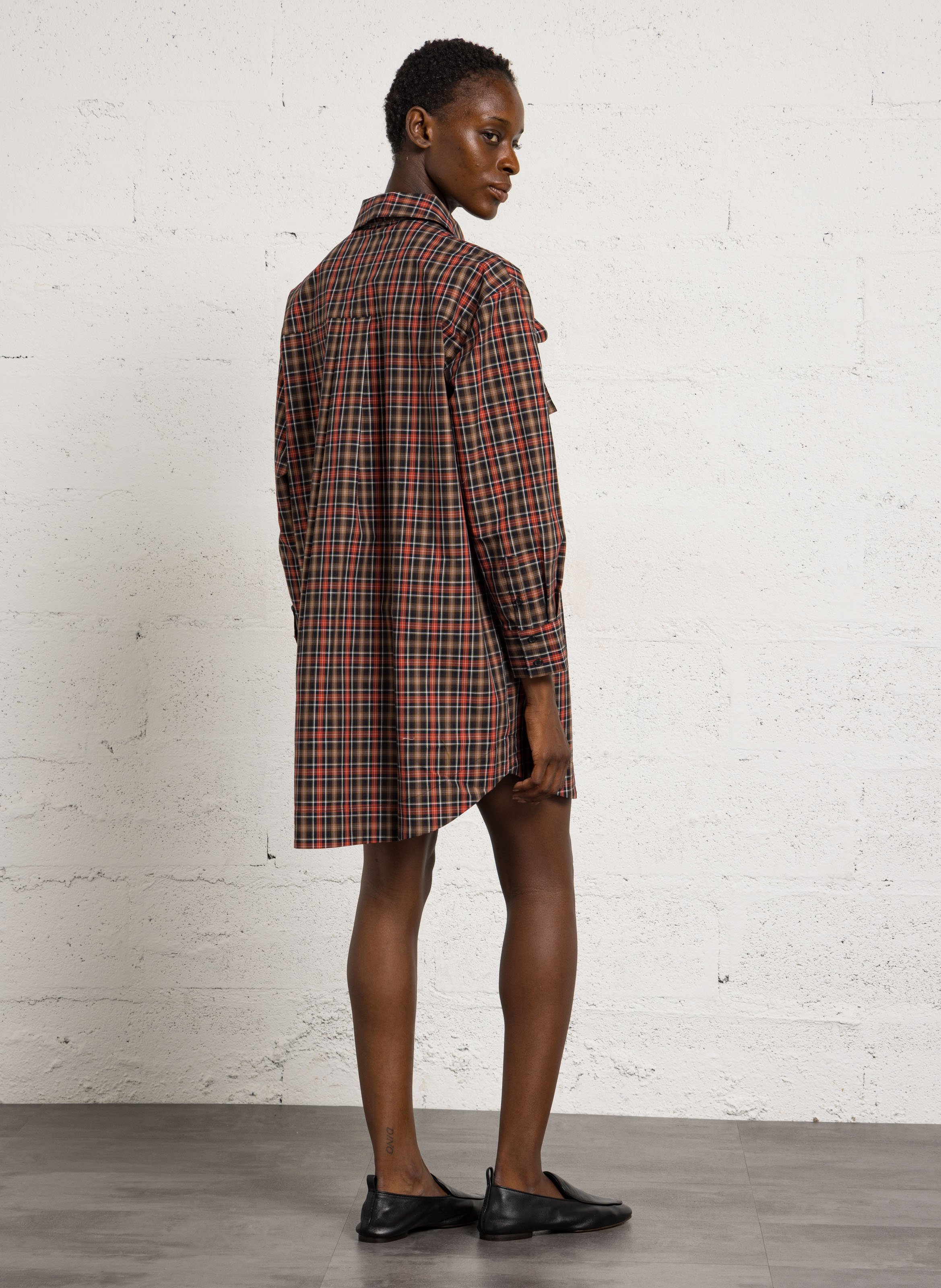 Checked shirt dress THE TINY BIG SISTER Multicolored