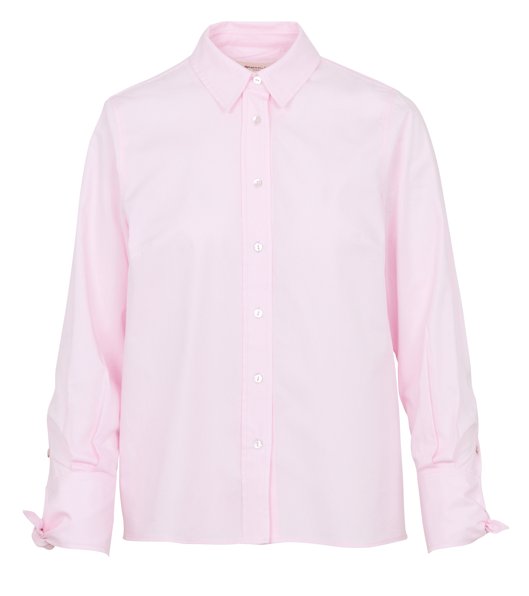 Straight-cut cotton shirt with classic collar MAISON 123 Pink