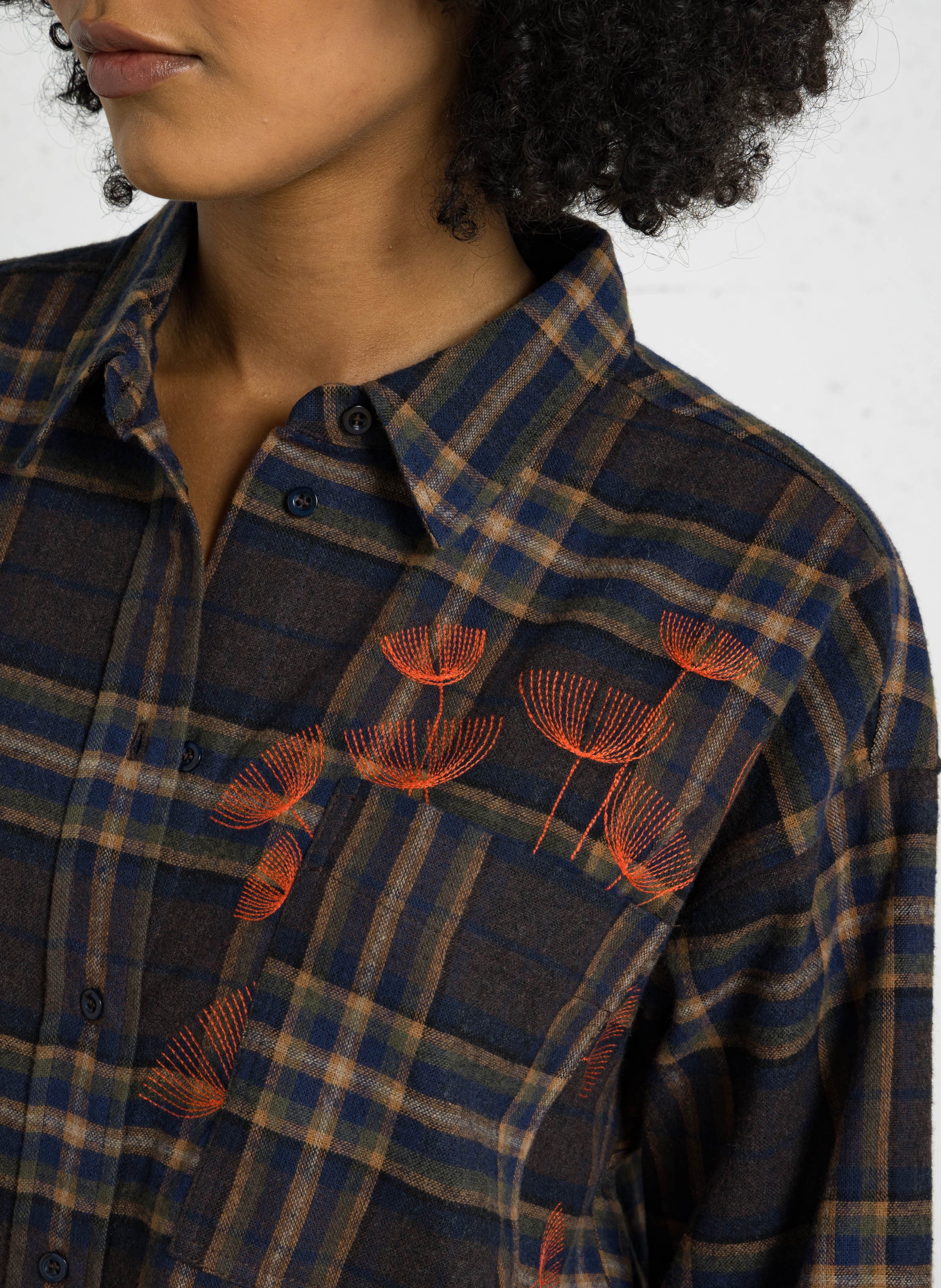 Bluse aus Baumwoll-Mix mit klassischem Kragen SACRECOEUR Mehrfarbig