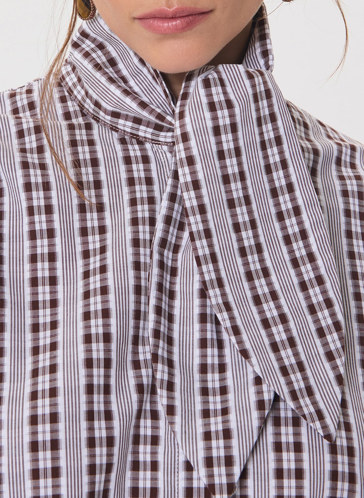 Straight cotton shirt TARA JARMON Brown