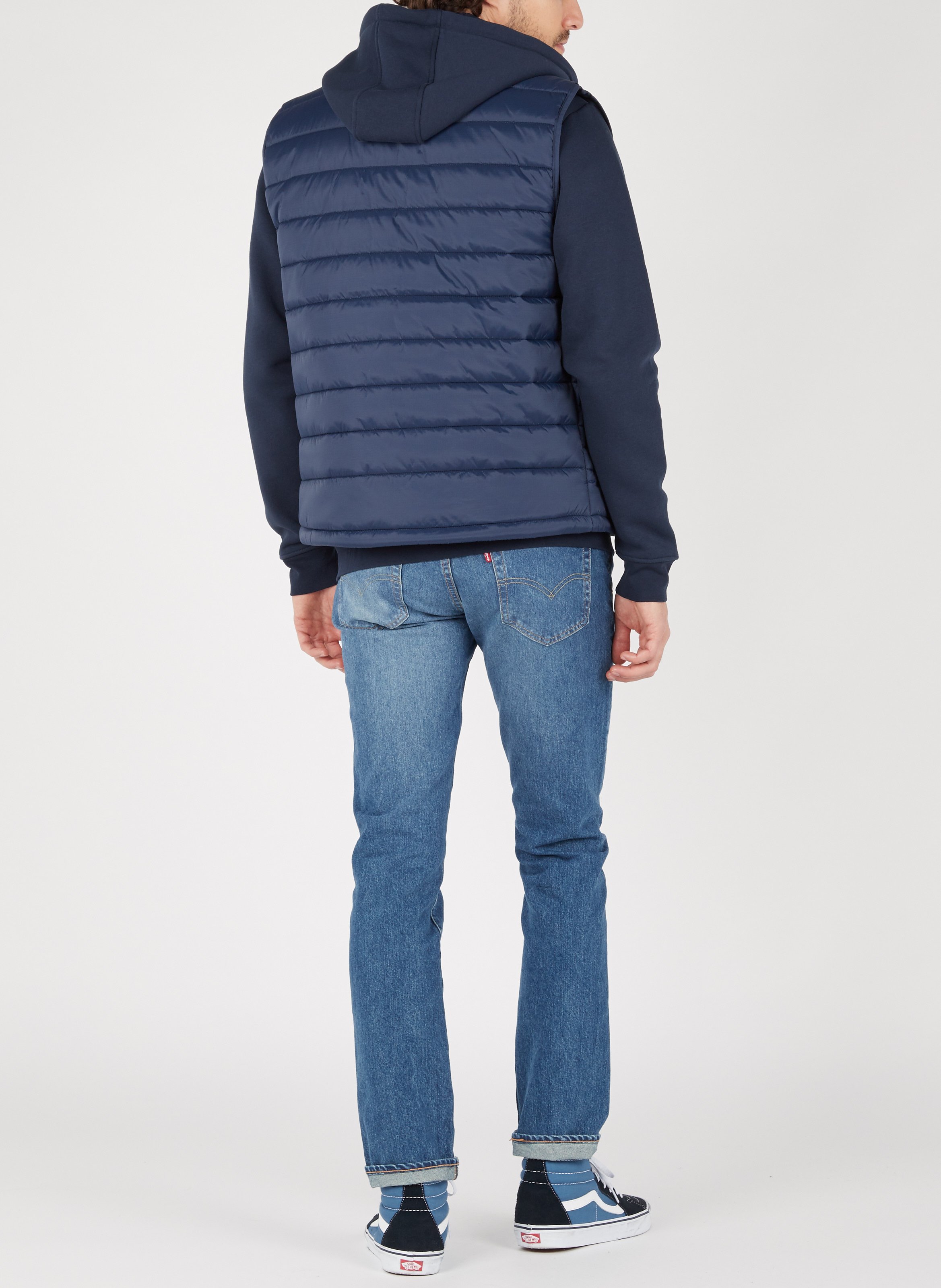 Regular-fit sweater van joggingstof met capuchon FAGUO Blauw