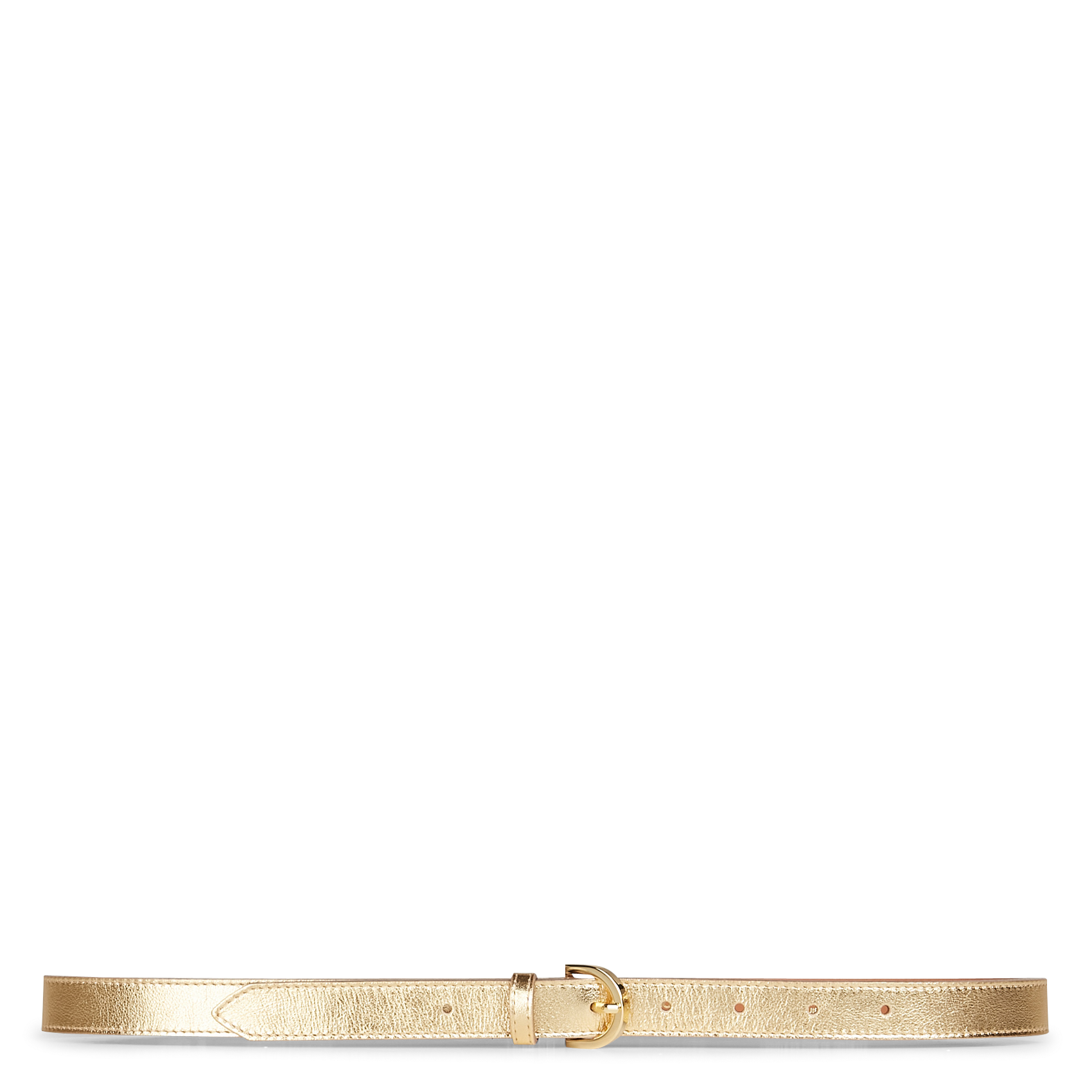 Metallic leather belt SAISON 1865 Golden