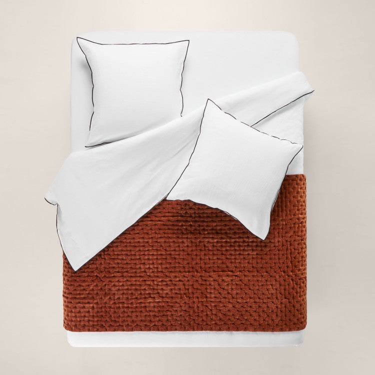 MALO - Linen quilt MADURA Orange