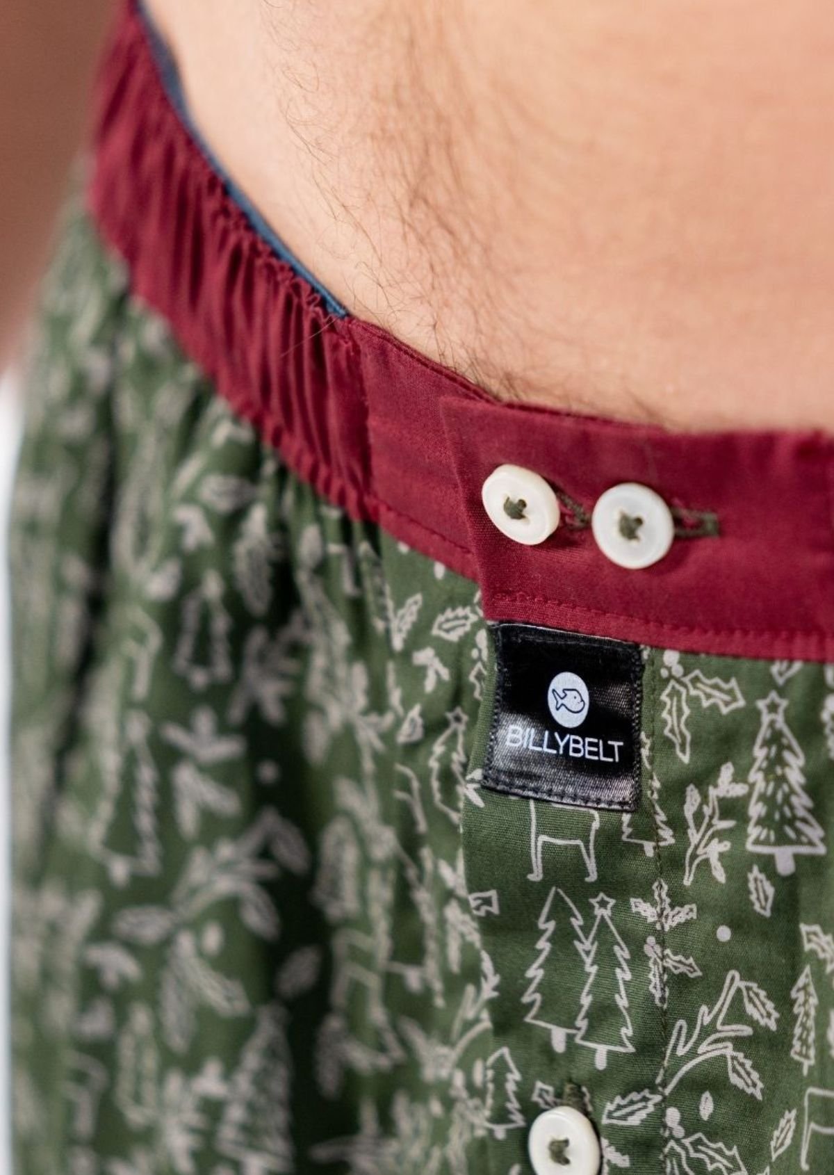 Organic cotton boxer shorts BILLYBELT Green